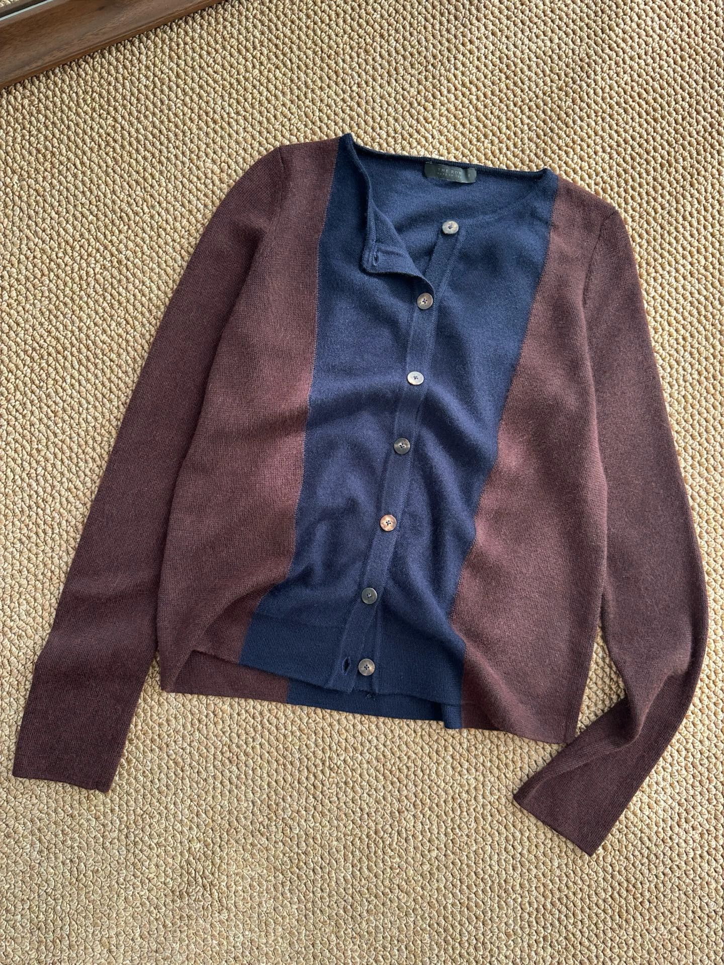 The Row THE ROW Slim Cashmere Knit Cardigan Women's Color Block S Size S / US 4 / IT 40 - 1 Thumbnail