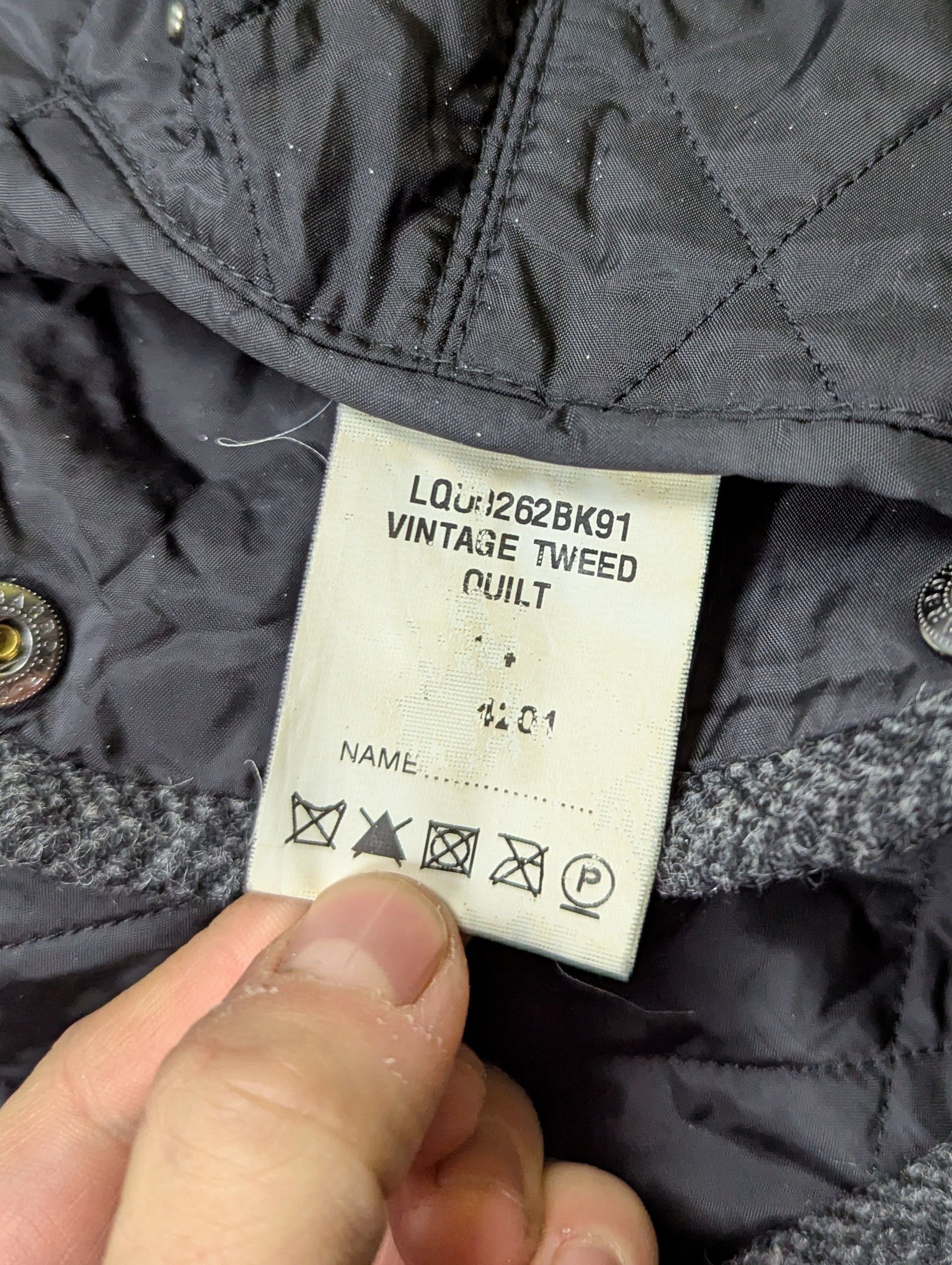 Barbour BARBOUR Women’s Vintage Tweed Quilted Jacket Size L / US 10 / IT 46 - 8 Thumbnail