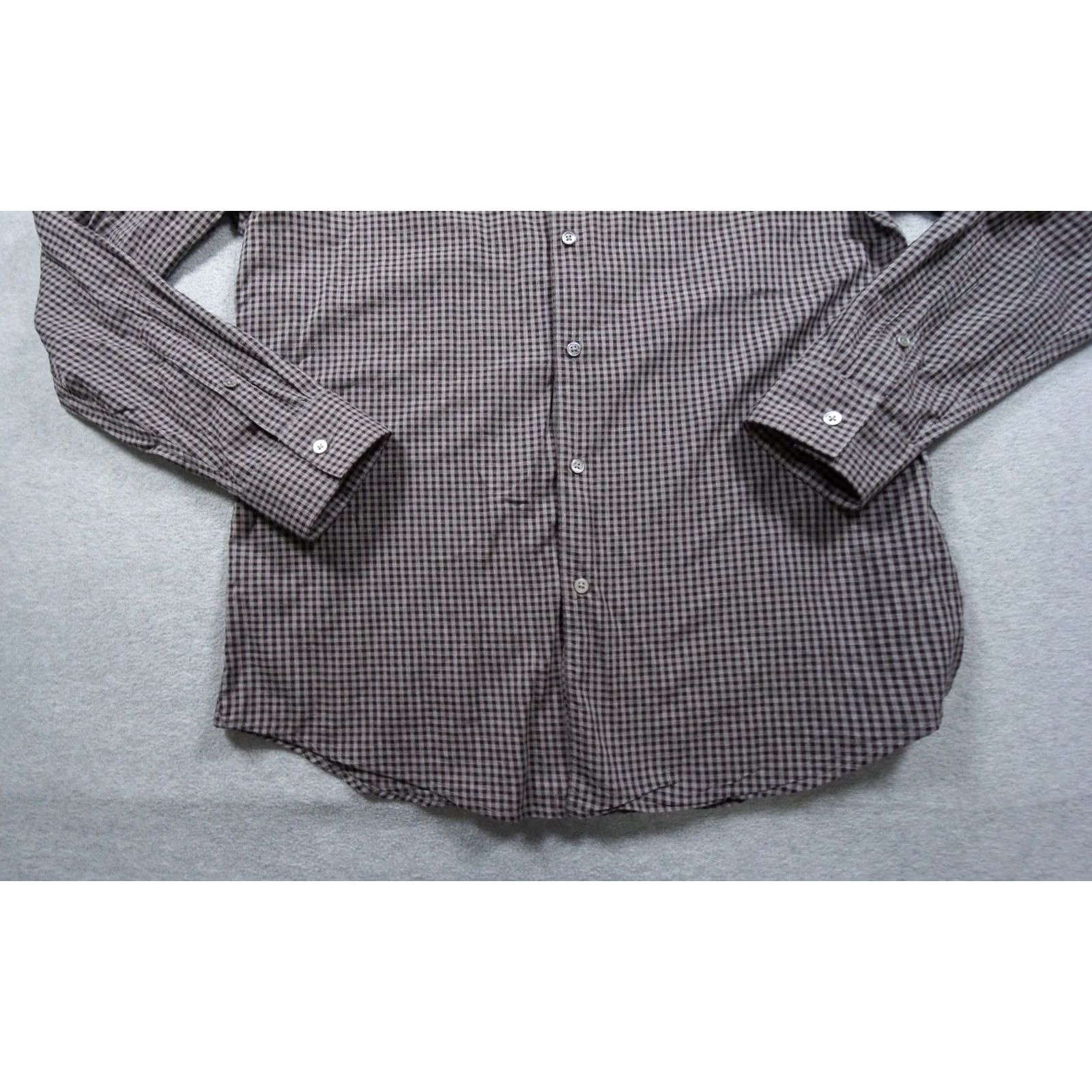 John Varvatos VINTAGE John Varvatos Shirt Mens L Burgundy Button Down Long Sleeve Check Size US L / EU 52-54 / 3 - 3 Thumbnail