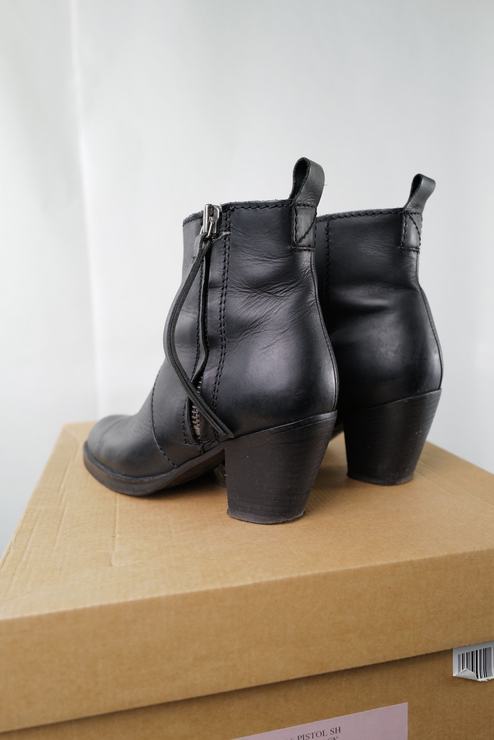 Acne Studios Acne Studios Black Leather Boots Size US 6 / IT 36 - 9 Thumbnail