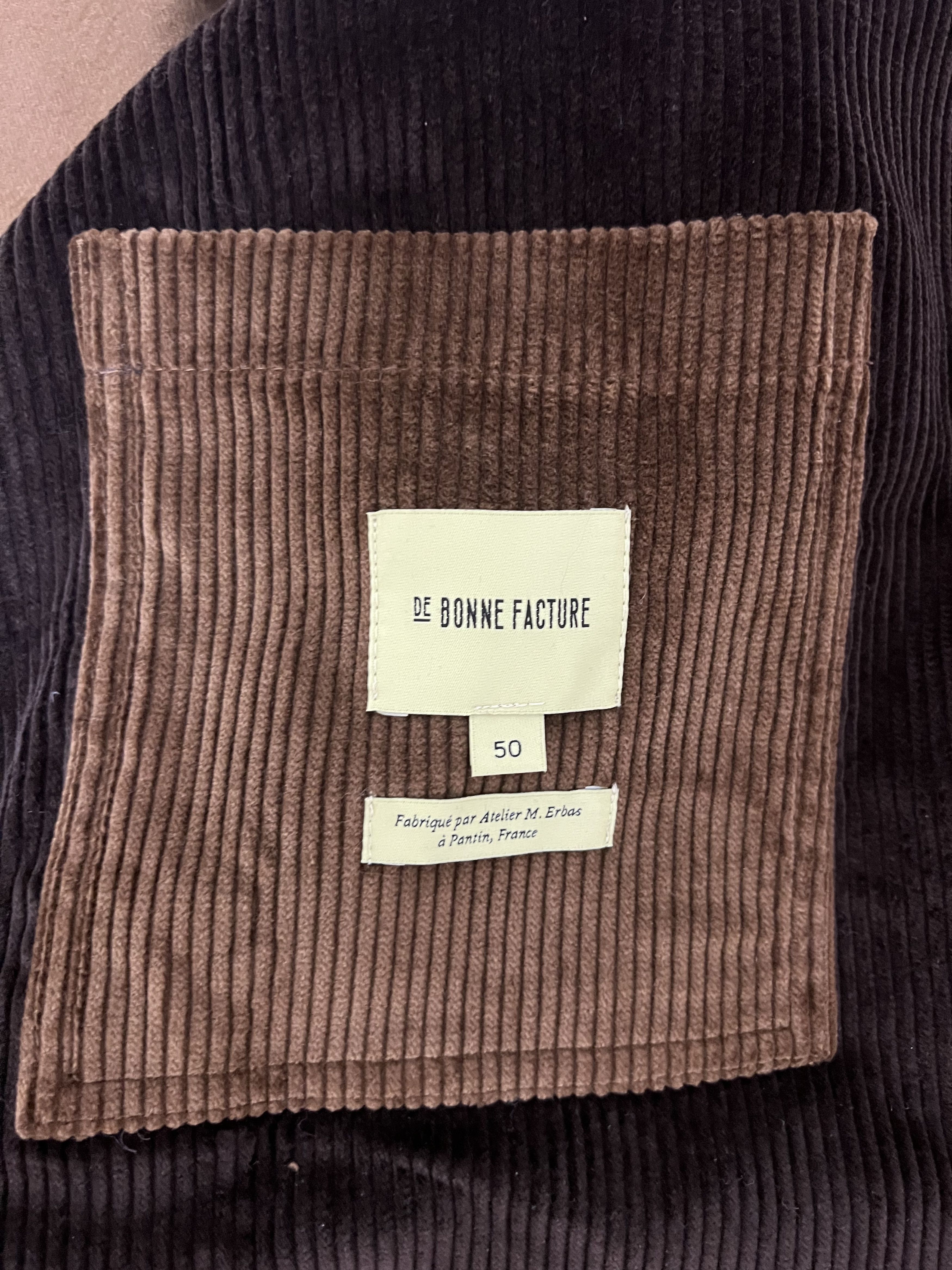 De Bonne Facture 💚 FW23 De Bonne Facture Paneled Corduroy Multicolor Blazer Size 50R - 10 Thumbnail
