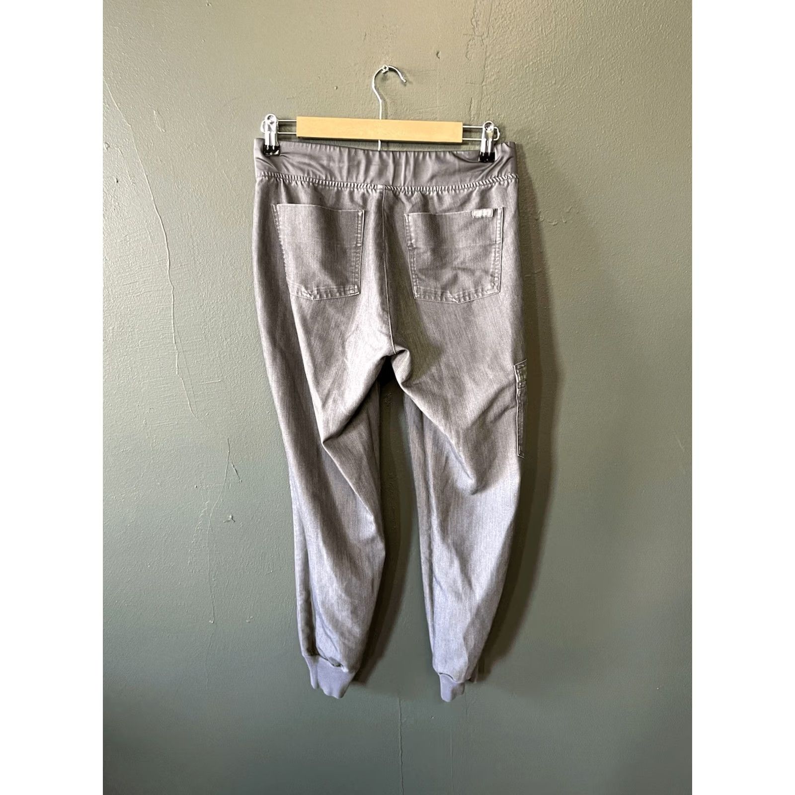 Vintage FIGS Pants S Gray Womens Scrub Medical Size Drawstring Jogger Size 28" / US 6 / IT 42 - 2 Thumbnail