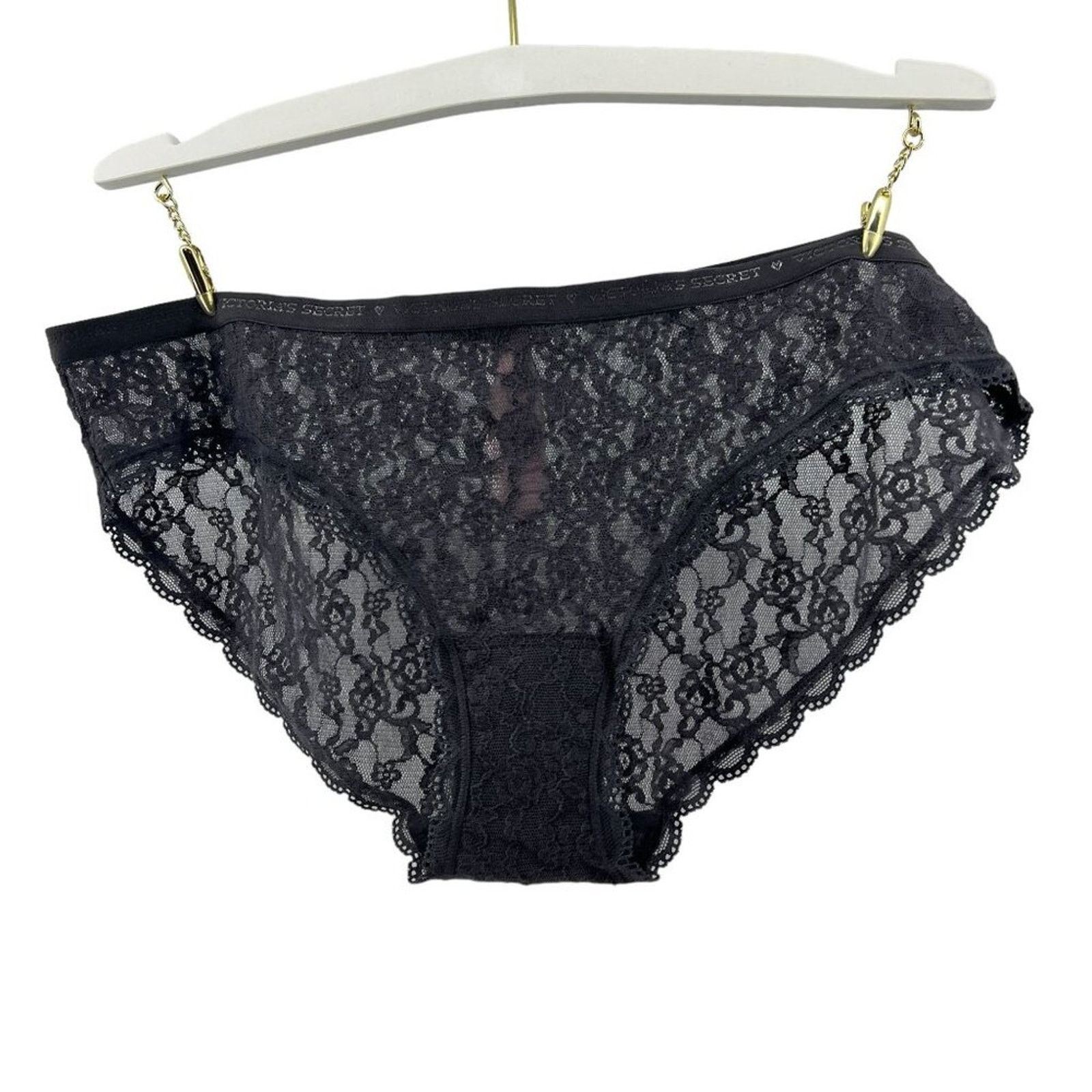Victorias Secret Victoria's Secret Grey Lace Bikini Panty Signature Waistband, Women's