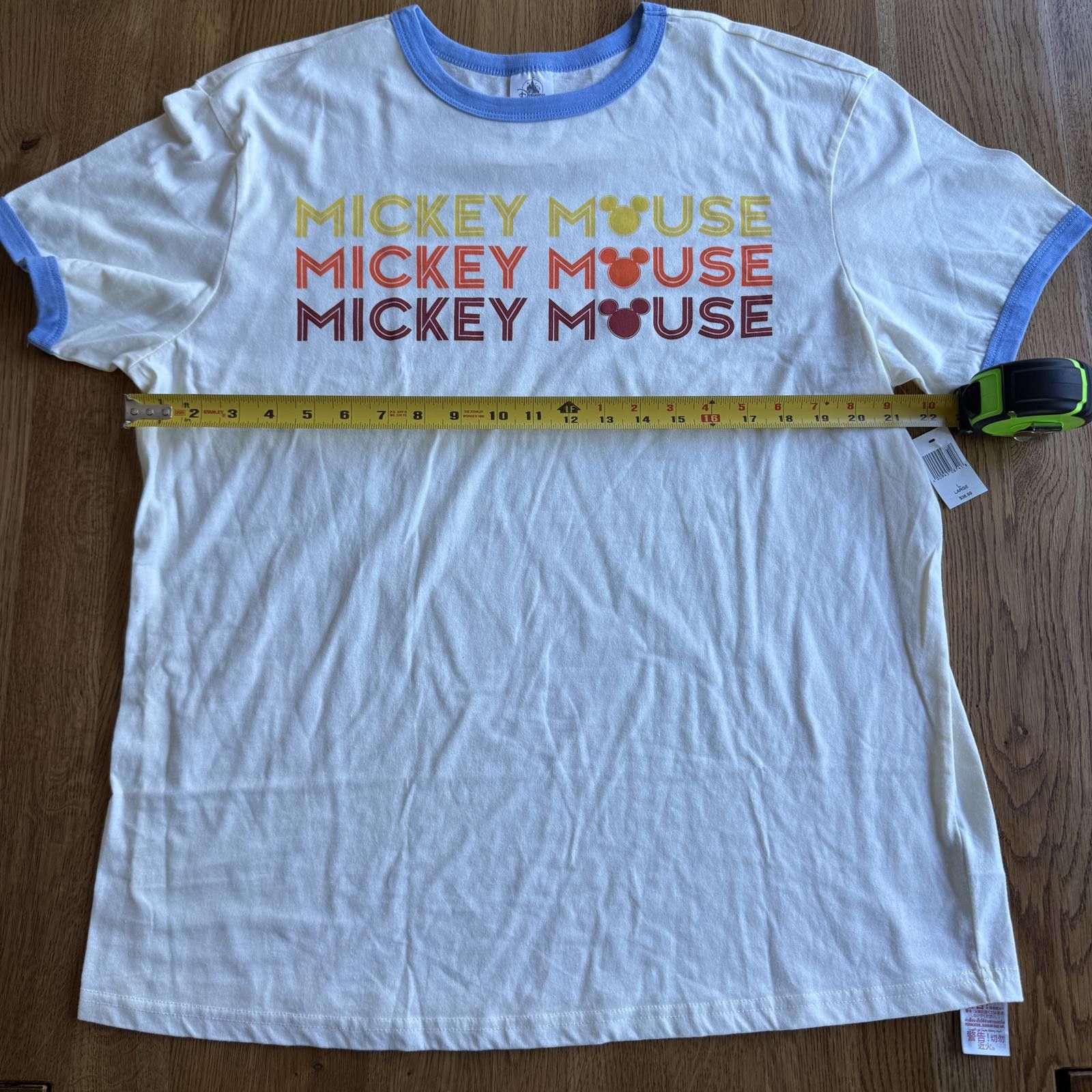 Disney Mickey Mouse Graphic T-Shirt with Blue Trim Size Large Size US L / EU 52-54 / 3 - 2 Thumbnail