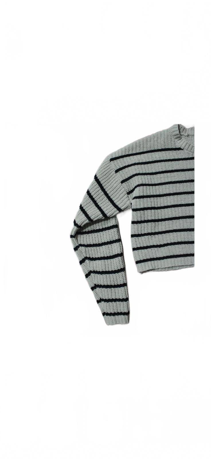 Other Belle Du Jour Oversized Cropped Stripped Knit Sweater XL Size US XL / EU 56 / 4 - 7 Thumbnail