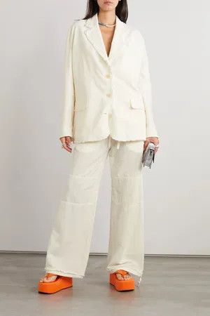 Acne Studios o1y0725 Blazer in Cream Size M / US 6-8 / IT 42-44 - 5 Thumbnail
