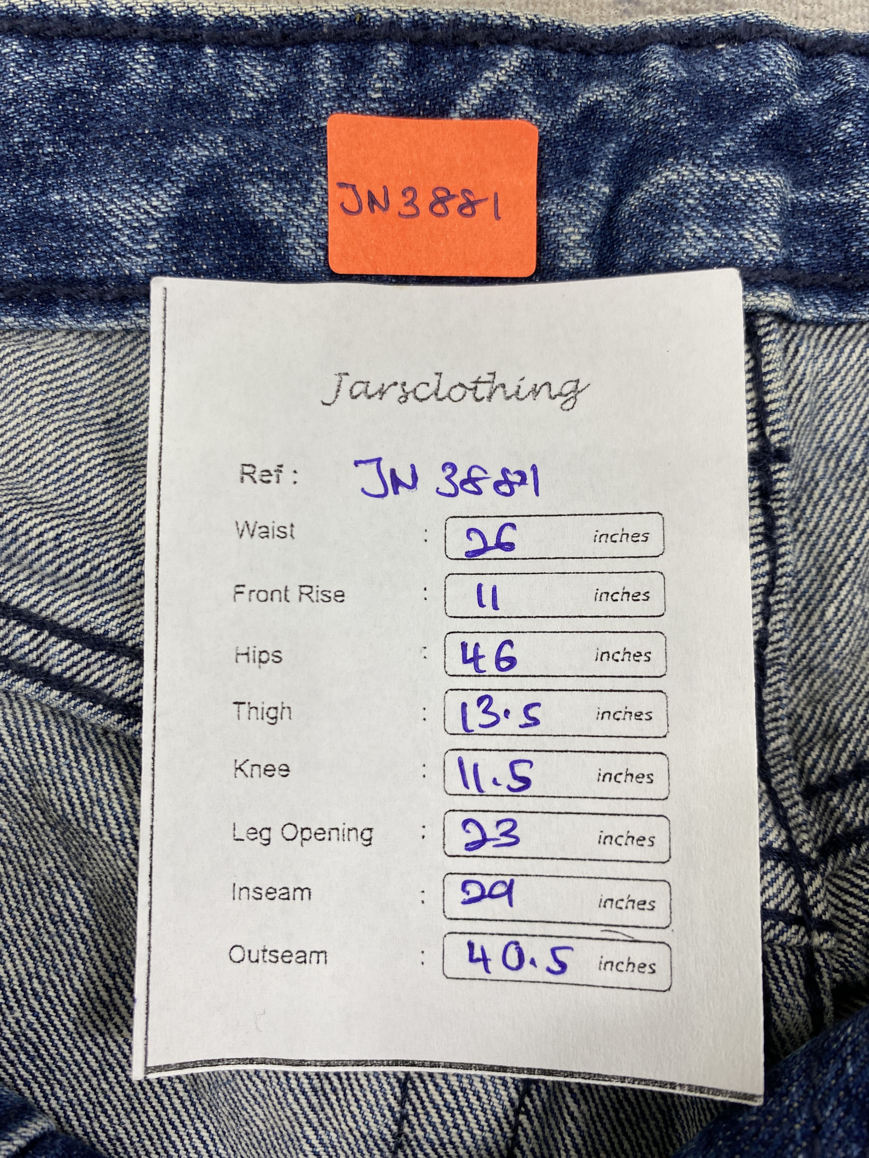 Japanese Brand Dark Blue GU Baggy Jeans 26x29 Denim- JN3881 Size 38" / US 16 / IT 52 - 7 Thumbnail