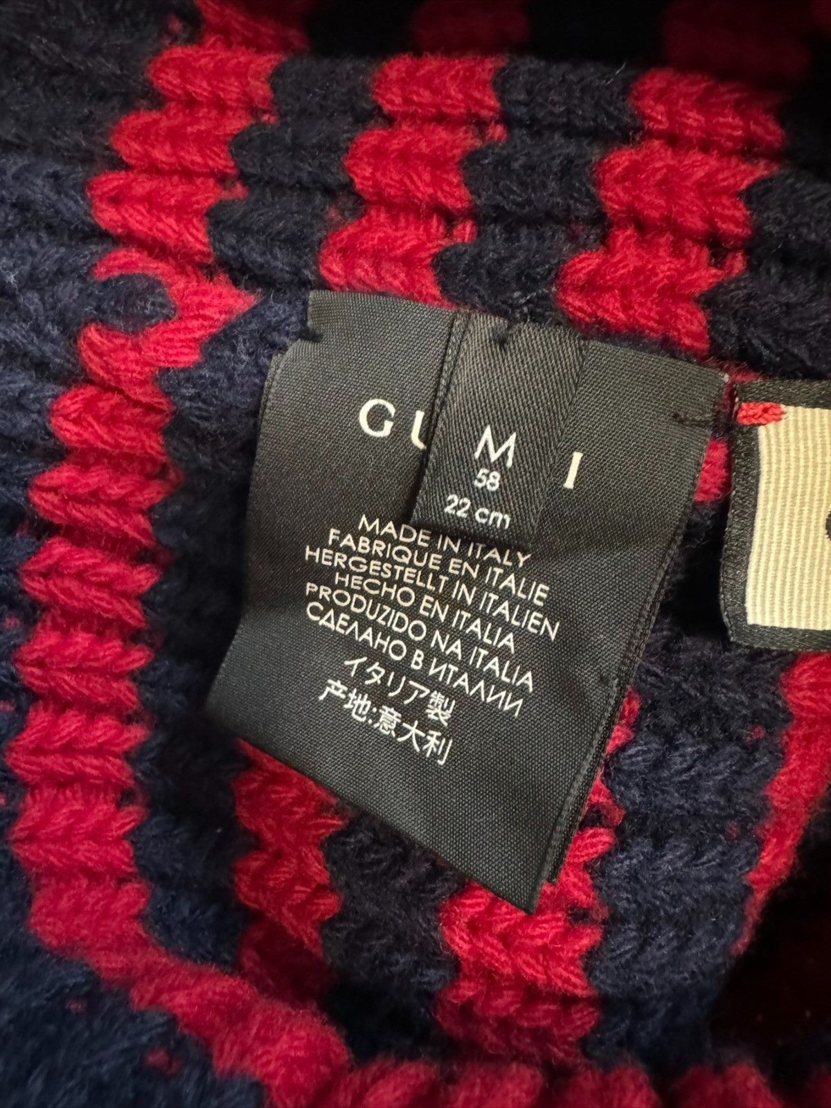 Gucci Gucci Striped Wool Bee Embroidery Beanie Hat M Size ONE SIZE - 5 Thumbnail