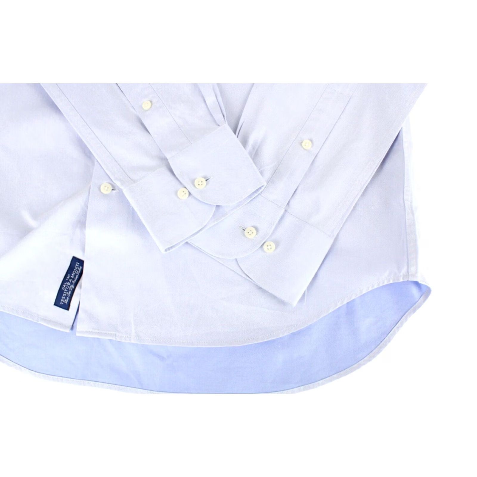 Suitsupply SUITSUPPLY Shirt 44 / 17 1/2 Blue Extra Slim Fit Formal Spread Collar Men's Size 44R - 5 Thumbnail