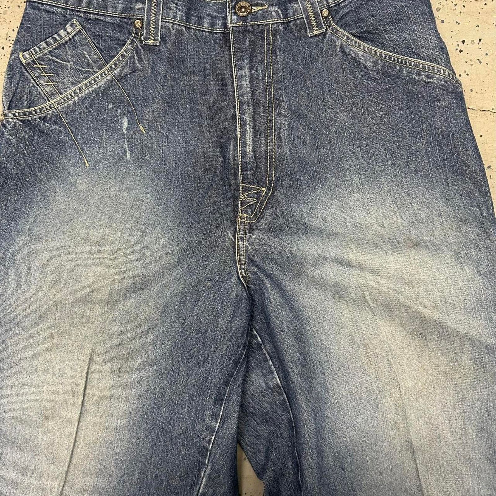 Other Y2K Baggy Dark blue denim jeans with a faded Size US 38 / EU 54 - 4 Thumbnail