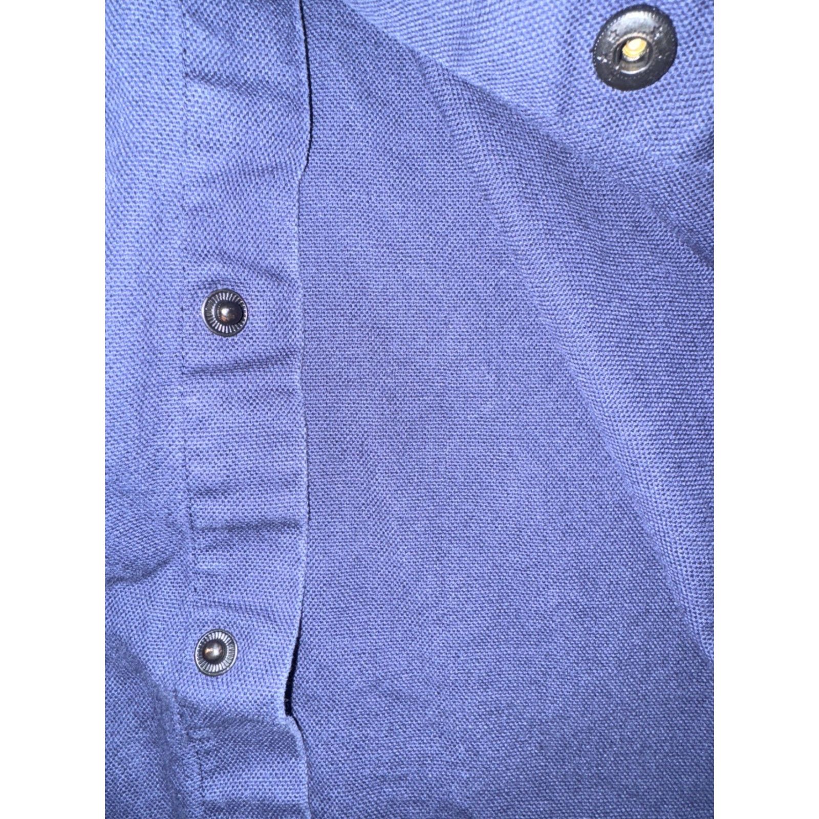 Brixton Brixton Workwear Utility Chore Shirt Blue Canvas Button-Up Medium Mens 90s Y2K Military Skater Modern Fit Size US M / EU 48-50 / 2 - 3 Thumbnail