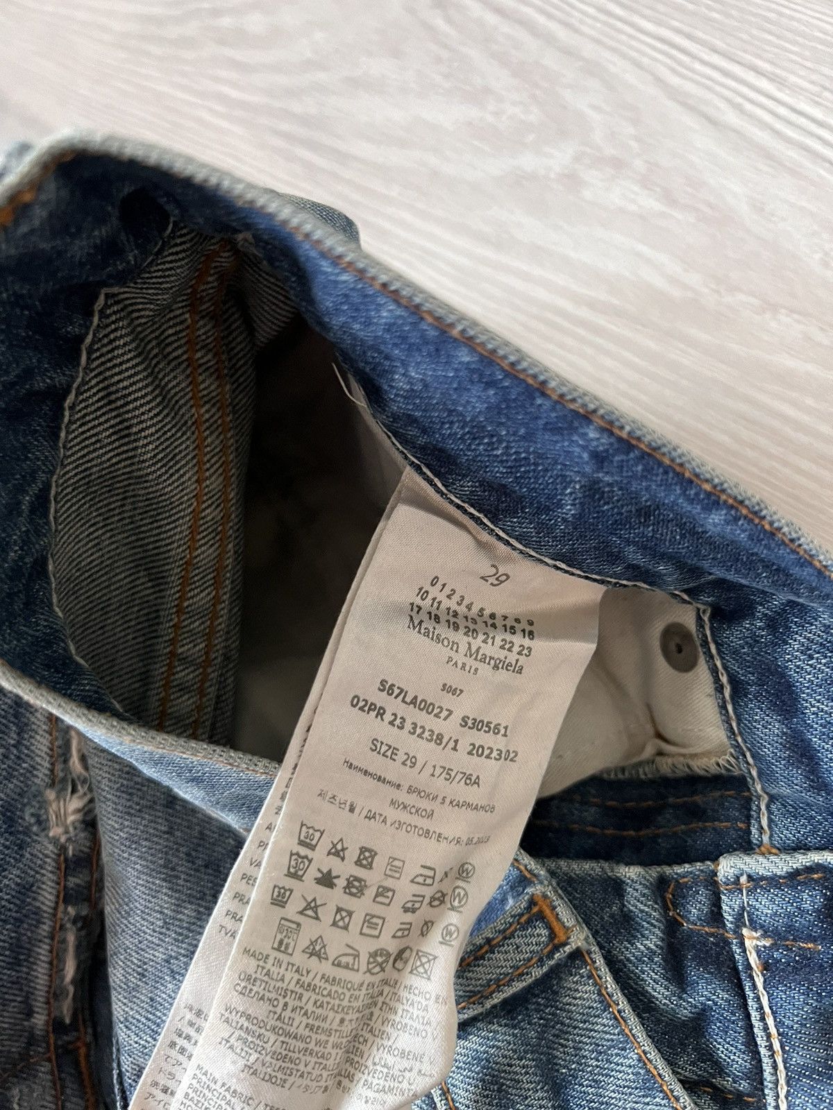 Maison Margiela Maison Margiela aw23 distressed detail straight leg jeans Size US 29 - 3 Thumbnail