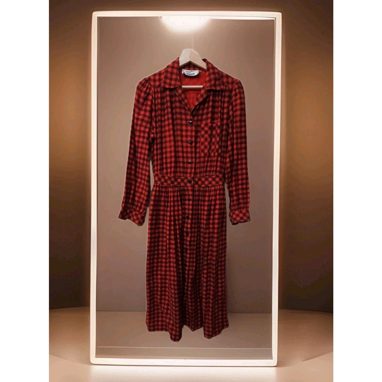 I. Magnin Vtg S.G. Gilbert I.magnin Plaid Button Cotton Shirt Dress Size M / US 6-8 / IT 42-44 - 1 Thumbnail