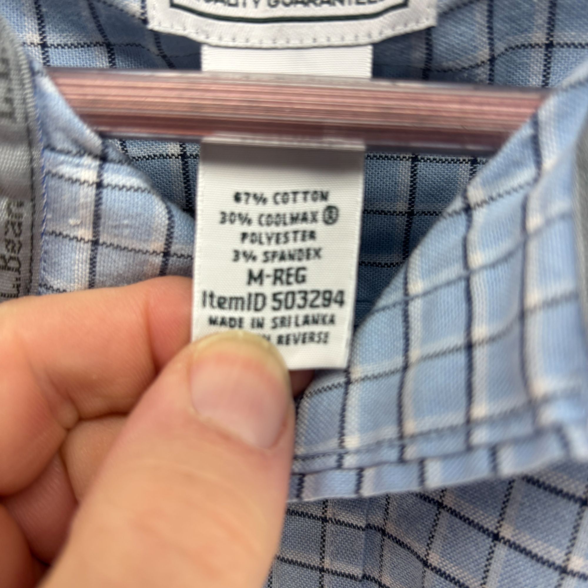 L.L. Bean LL Bean Button Shirt Mens Large Tall Blue Plaid Slightly Fit Size US M / EU 48-50 / 2 - 3 Thumbnail