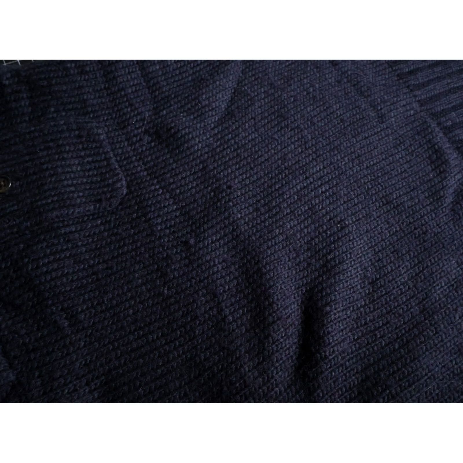 Bonobos Bonobos Sweater Mens Large Dark Blue Chunky Knit Shawl Collar Wool Alpaca Nylon Acrylic Heavyweight Pullover Casual Knit Shirt Size US L / EU 52-54 / 3 - 5 Thumbnail