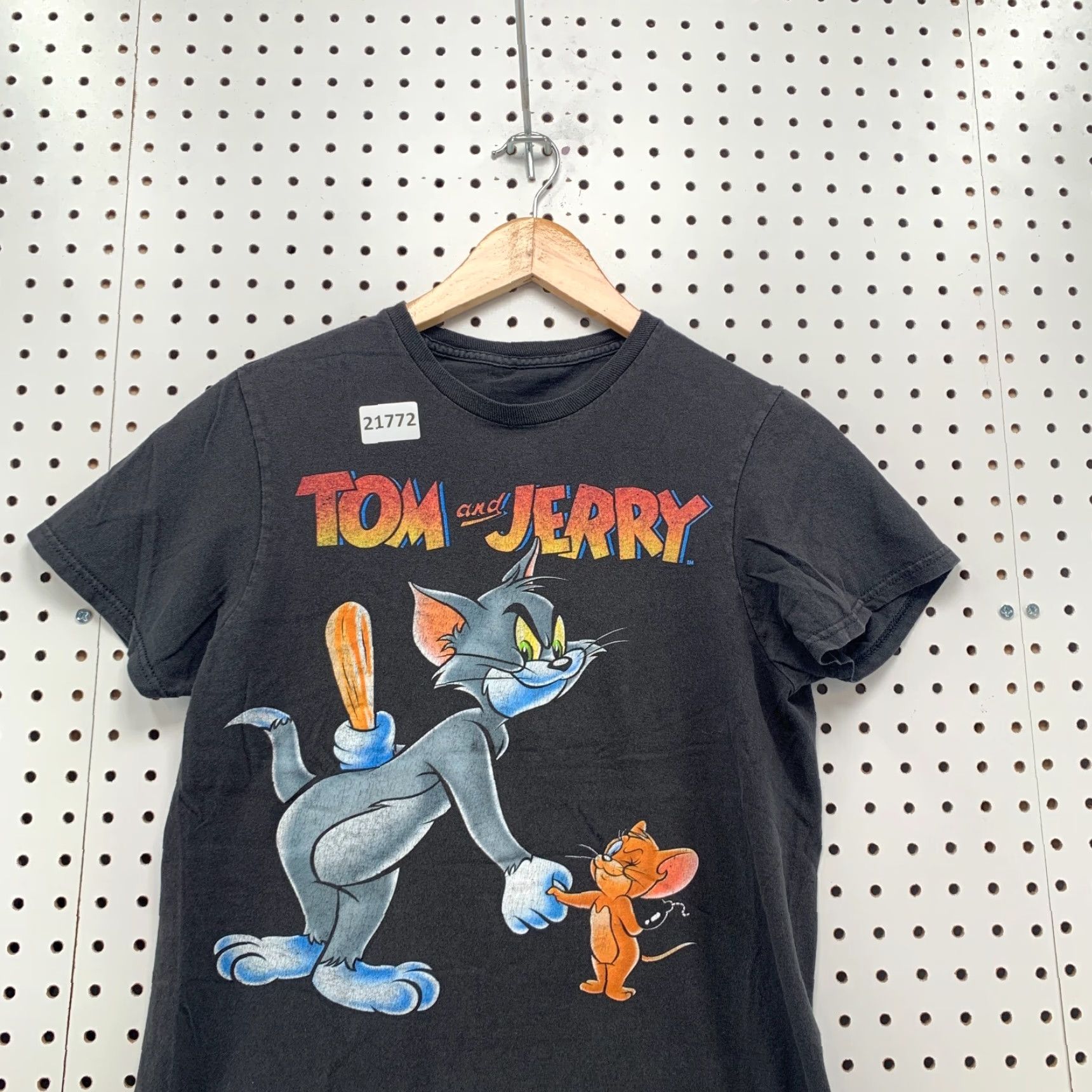 Vintage Tom And Jerry Shirt Black Womens Medium 17x25 Cartoon Tee Short Sleeve Size M / US 6-8 / IT 42-44 - 2 Thumbnail
