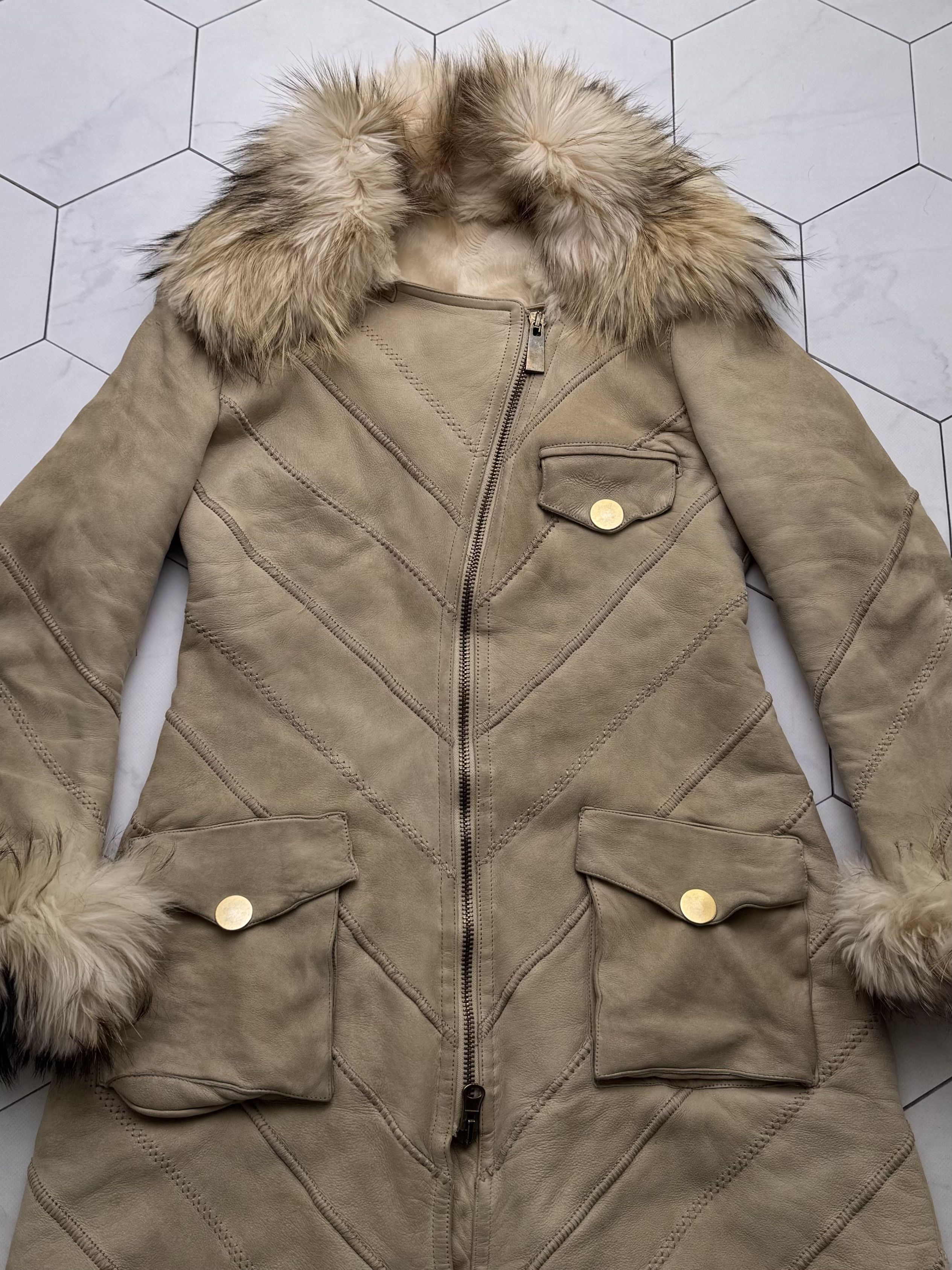 Vintage Vintage Real Sheepskin Coat Shearling Hooded Leather Coat Size M / US 6-8 / IT 42-44 - 6 Thumbnail