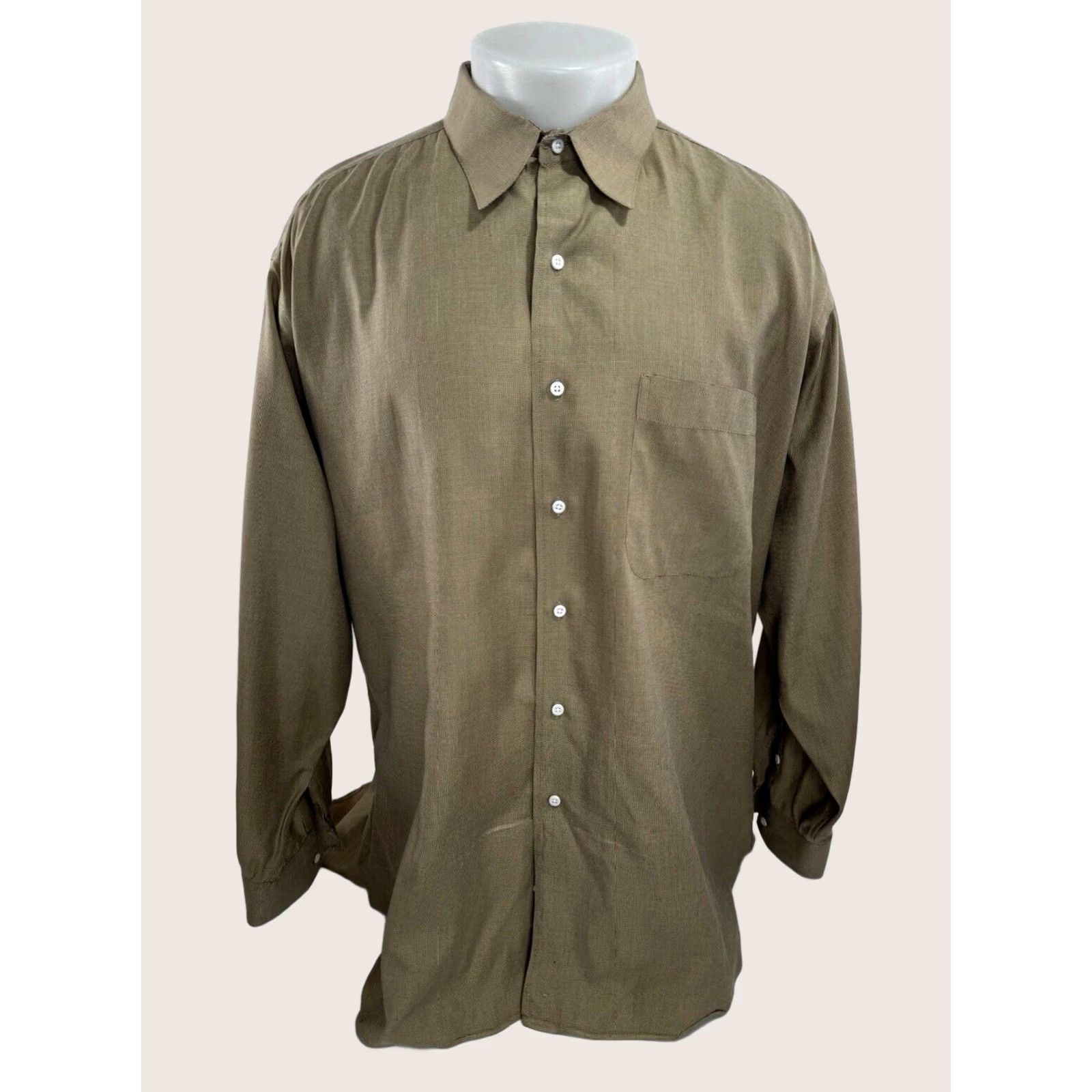 Nordstrom Gitman Bros. / Nordstrom - Micro Check Pattern Shirt Mens 17.5 / 34 Button-Up Long Sleeve Yellow / Dark Gray Patterned Shirt Mens Size US XXL / EU 58 / 5 - 1 Thumbnail