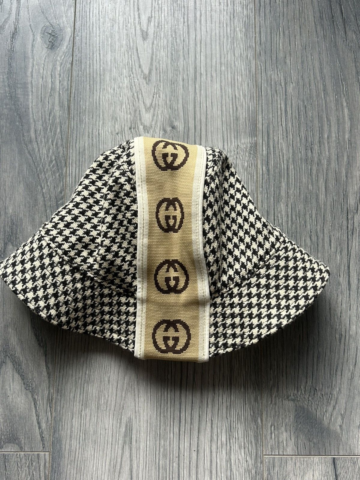 Gucci Gucci Houndstooth Bucket Hat with GG Detail Size ONE SIZE - 2 Thumbnail