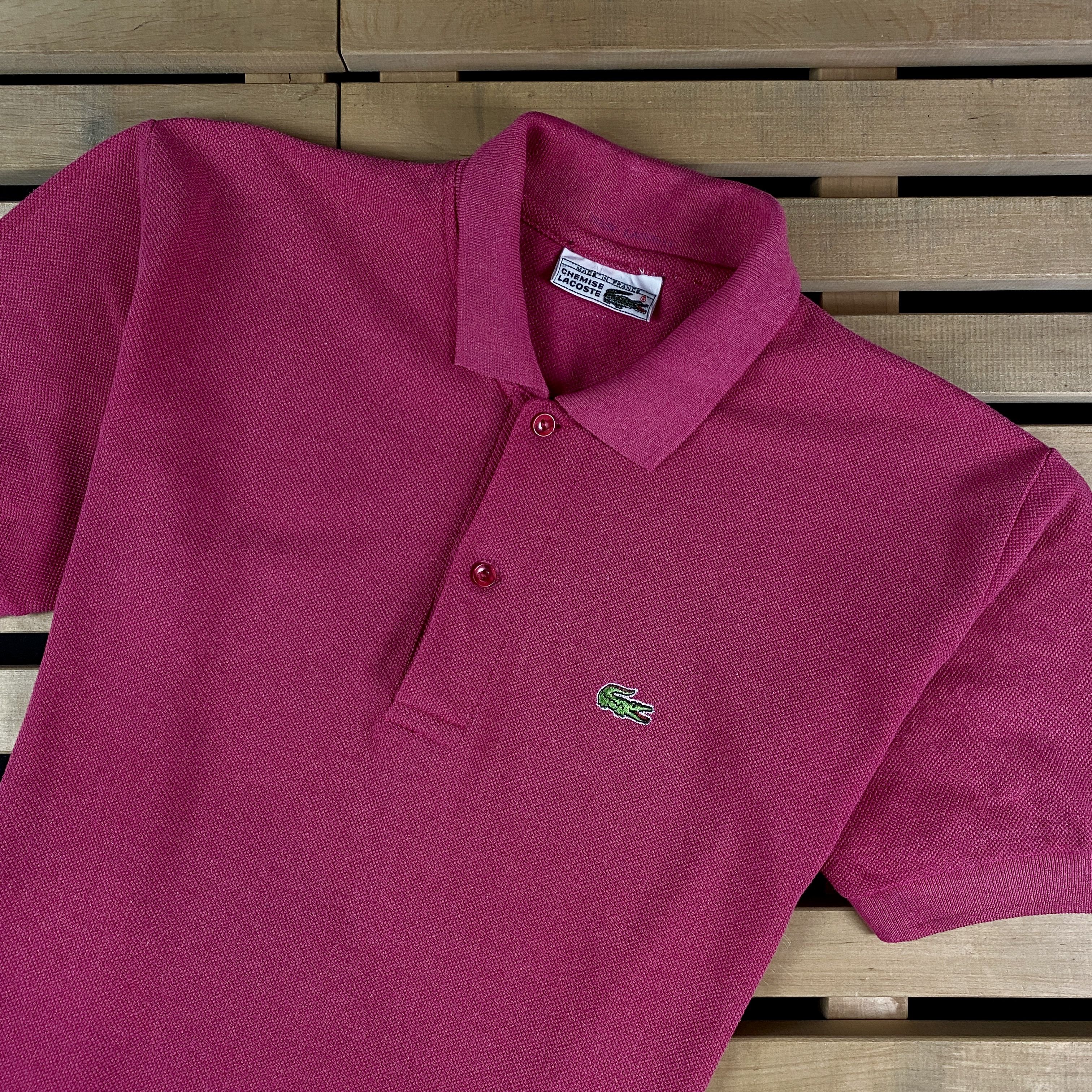 Lacoste × Vintage Men’s Polo T-Shirt Lacoste Chemise Vintage Size S-M Pink Size US S / EU 44-46 / 1 - 2 Thumbnail