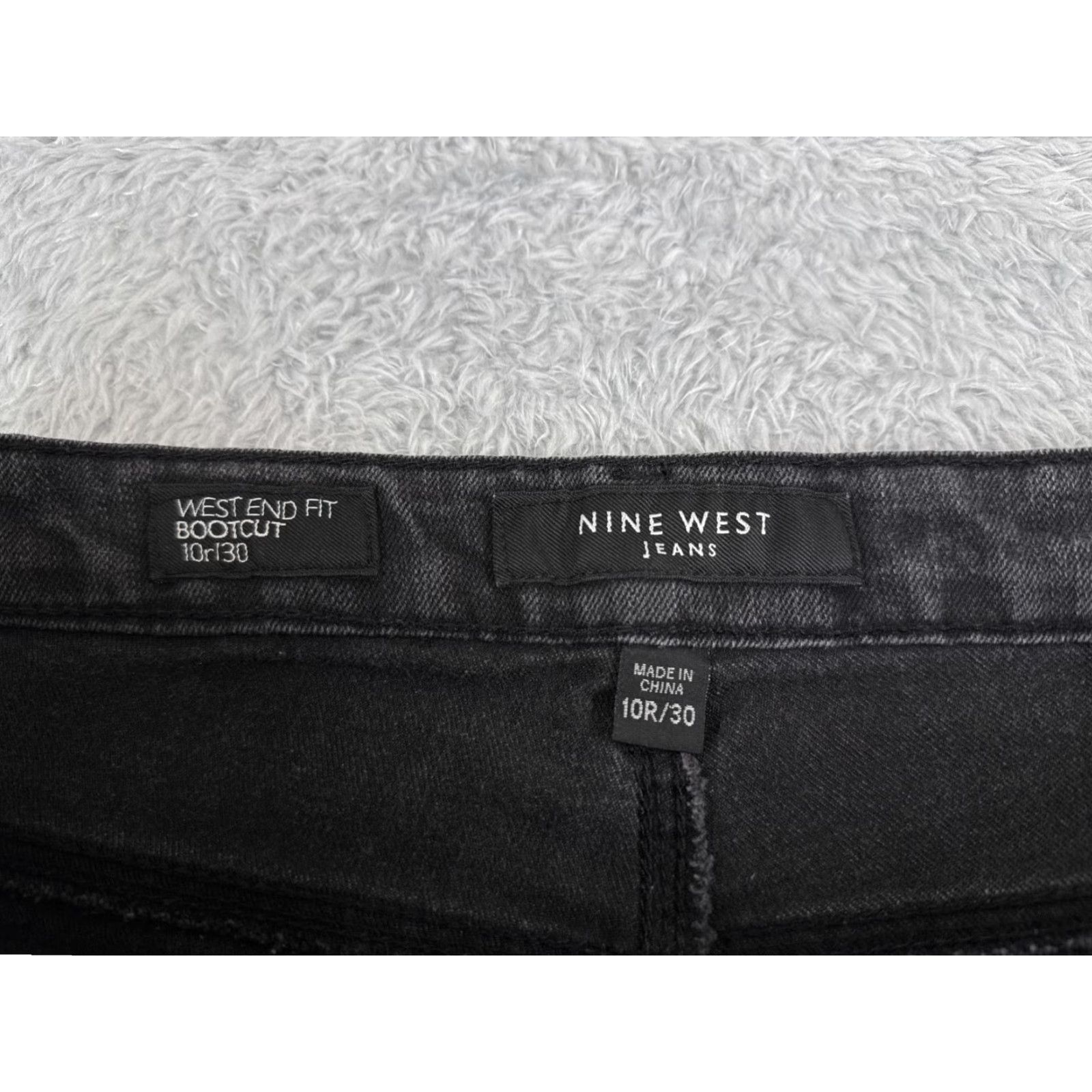 Nine West Nine West Bootcut Jeans Women 10 Black Denim Regular Fit 31x29 Size 32" / US 10 / IT 46 - 6 Thumbnail
