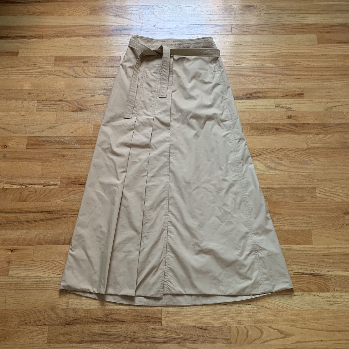 image of Celine x Phoebe Philo Pre-Fall 2017 Wrap Maxi Skirt in Beige, Women's (Size 26)