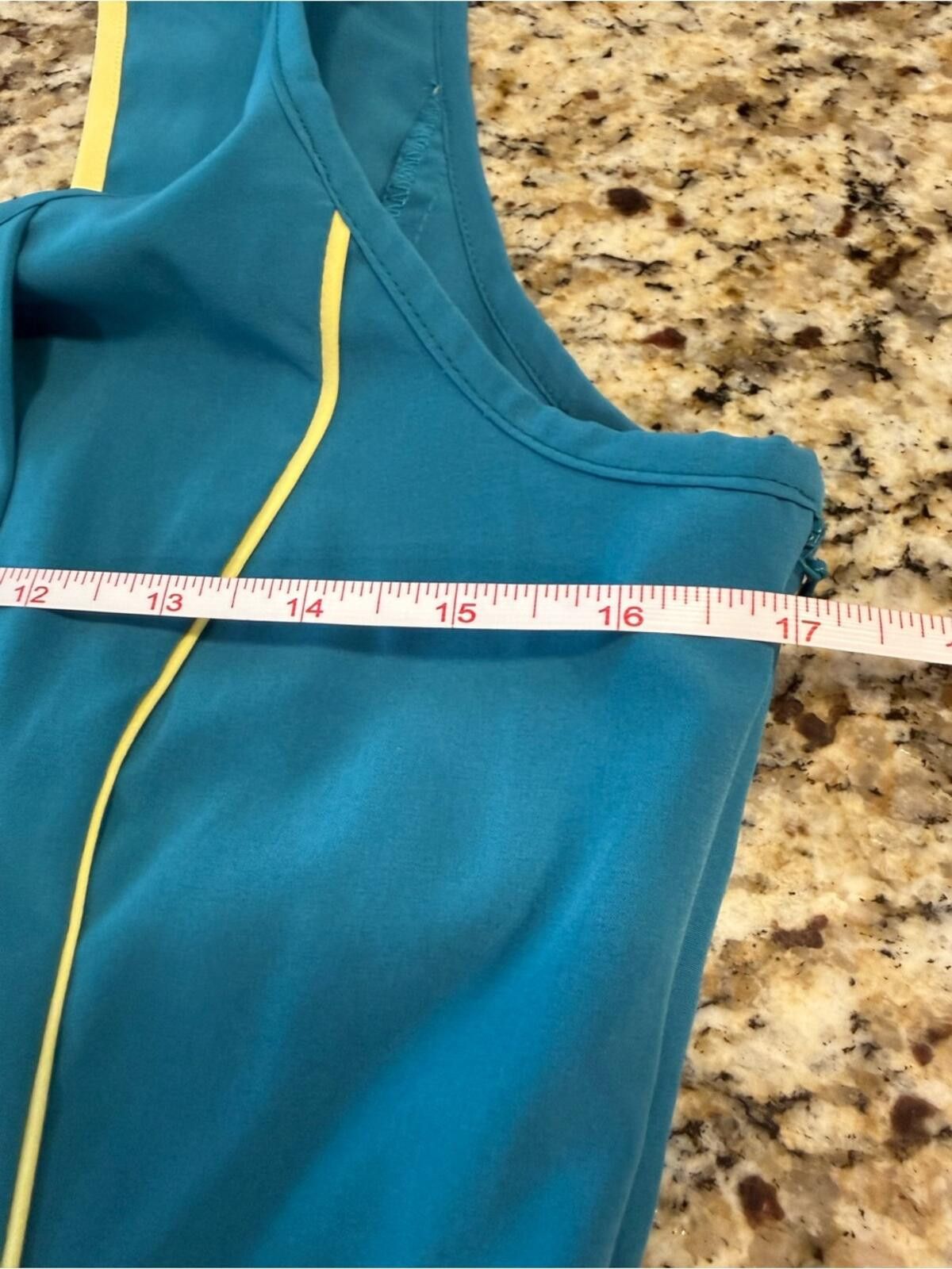 Minnetonka Minuet sleeveless top teal blue yellow trim SZ M Size M / US 6-8 / IT 42-44 - 9 Thumbnail