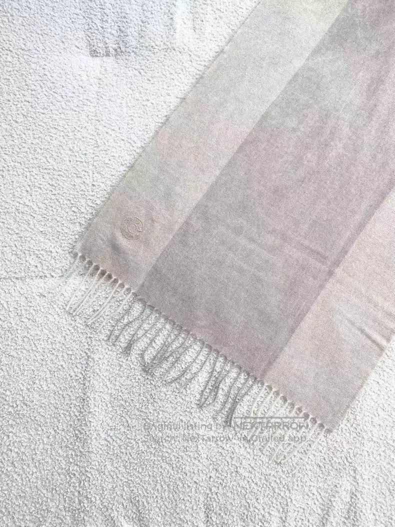 Hermes Hermes Vertical Stripe Cashmere Fringe Scarf Size ONE SIZE - 6 Thumbnail
