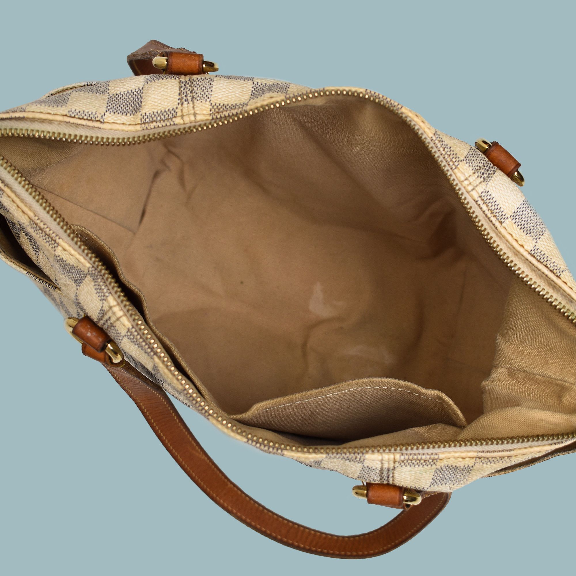 Louis Vuitton LOUIS VUITTON – Totally MM Bag Damier Azur Canvas Tote Size ONE SIZE - 9 Thumbnail