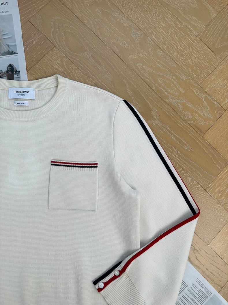 Thom Browne Thom Browne Round collar knit sweater Size US XXL / EU 58 / 5 - 5 Thumbnail