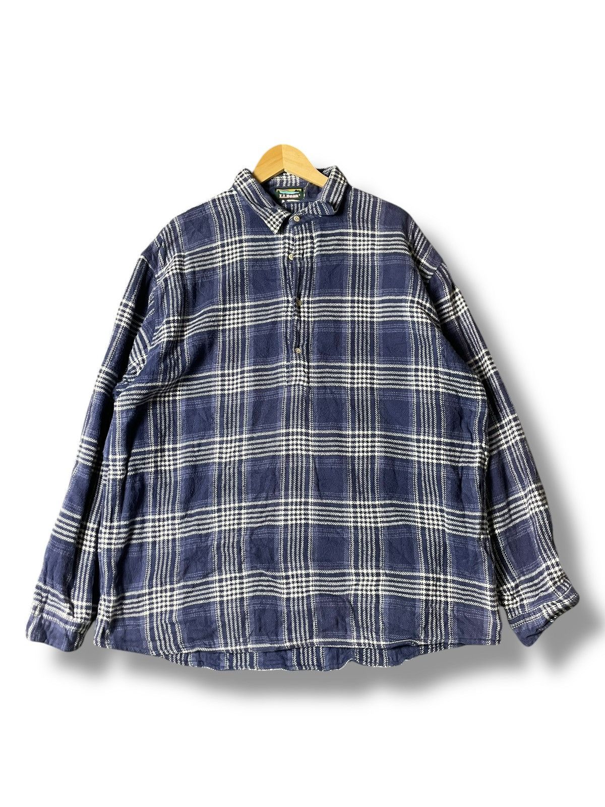 Japanese Brand × L.L. Bean × Vintage Vintage L.L Bean Checked Pullover Shirt (72) Size US L / EU 52-54 / 3 - 1 Thumbnail