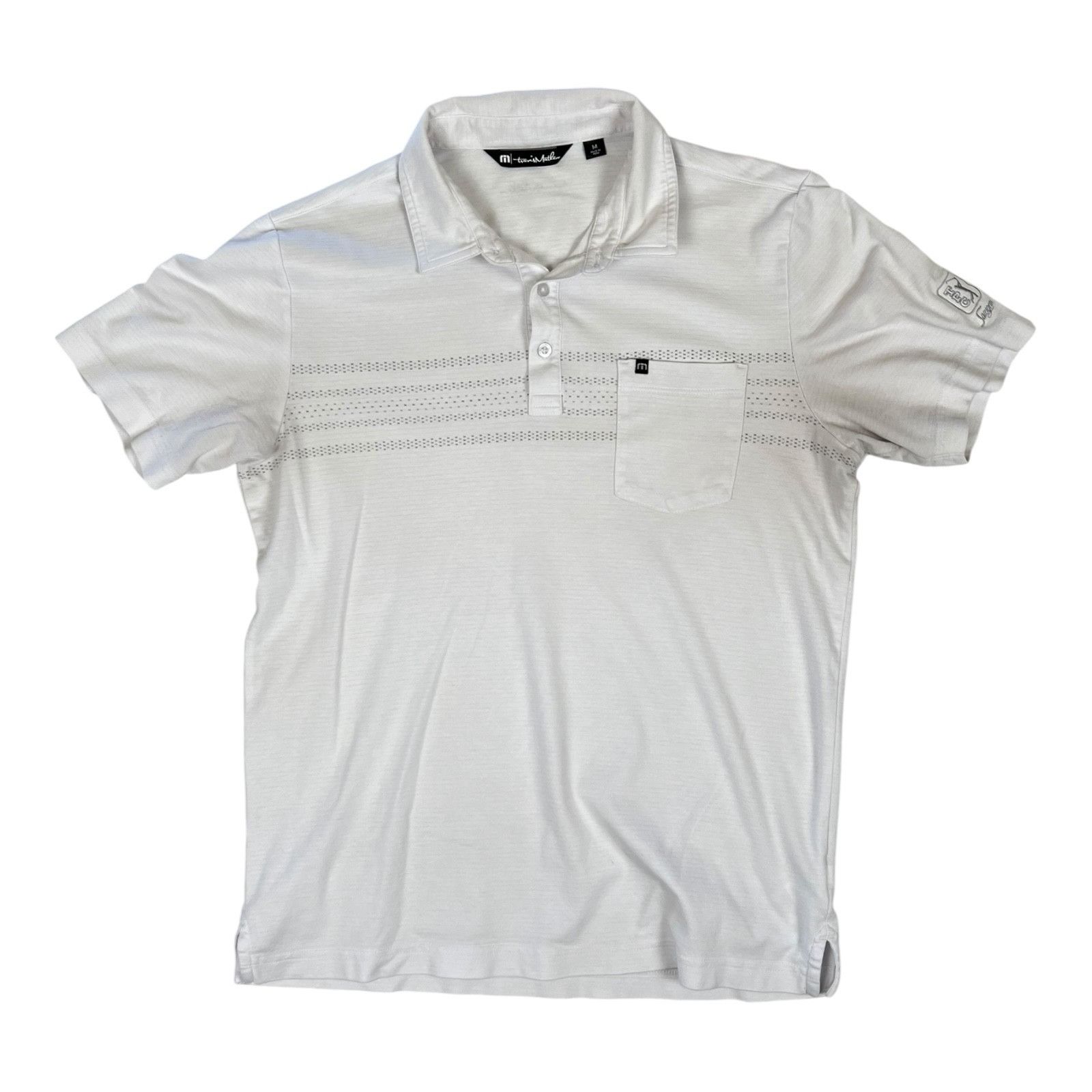 TravisMathew Travis Mathew Men's Medium TPC Sawgrass Golf Polo Shirt Whit Size US M / EU 48-50 / 2 - 1 Thumbnail