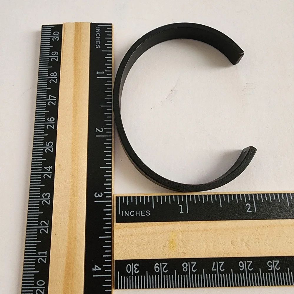 Express × Jewelry NWOT Express, Black Metal Cuff Bracelet Heavyweight Size ONE SIZE - 7 Thumbnail