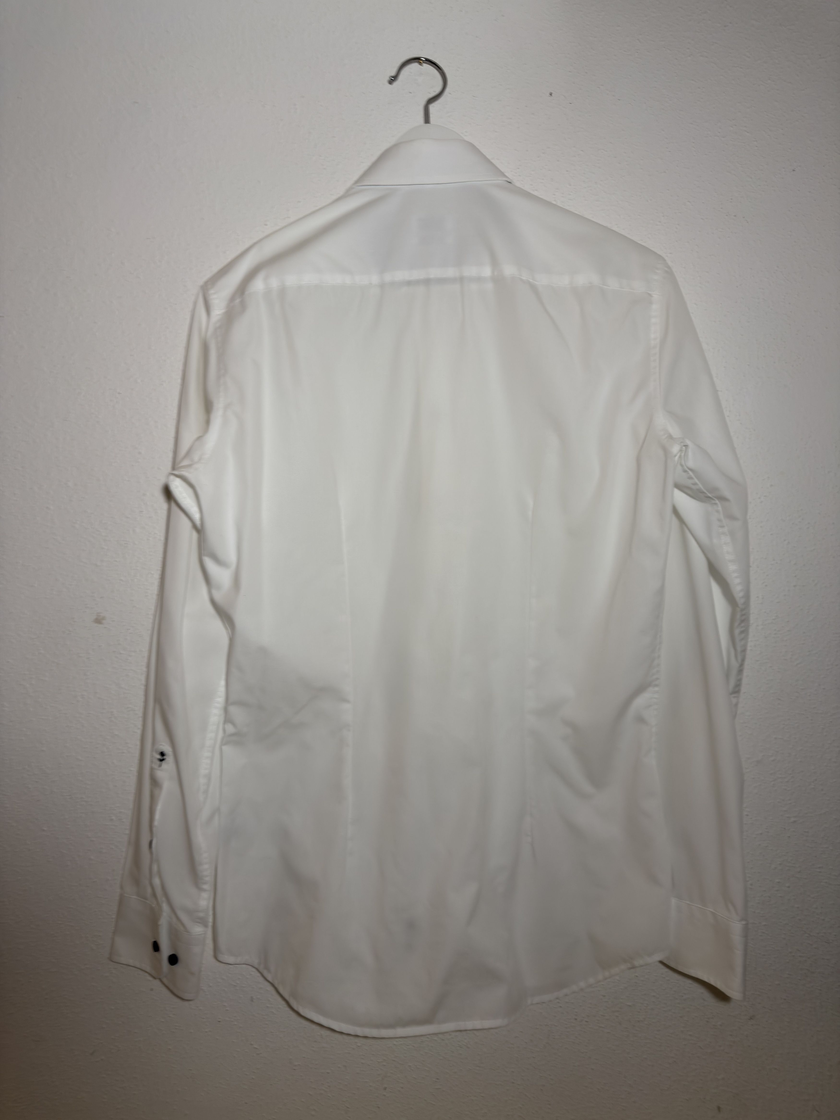 Other Original Seidensticker White Shirt with Black Buttons Size 38L - 3 Thumbnail