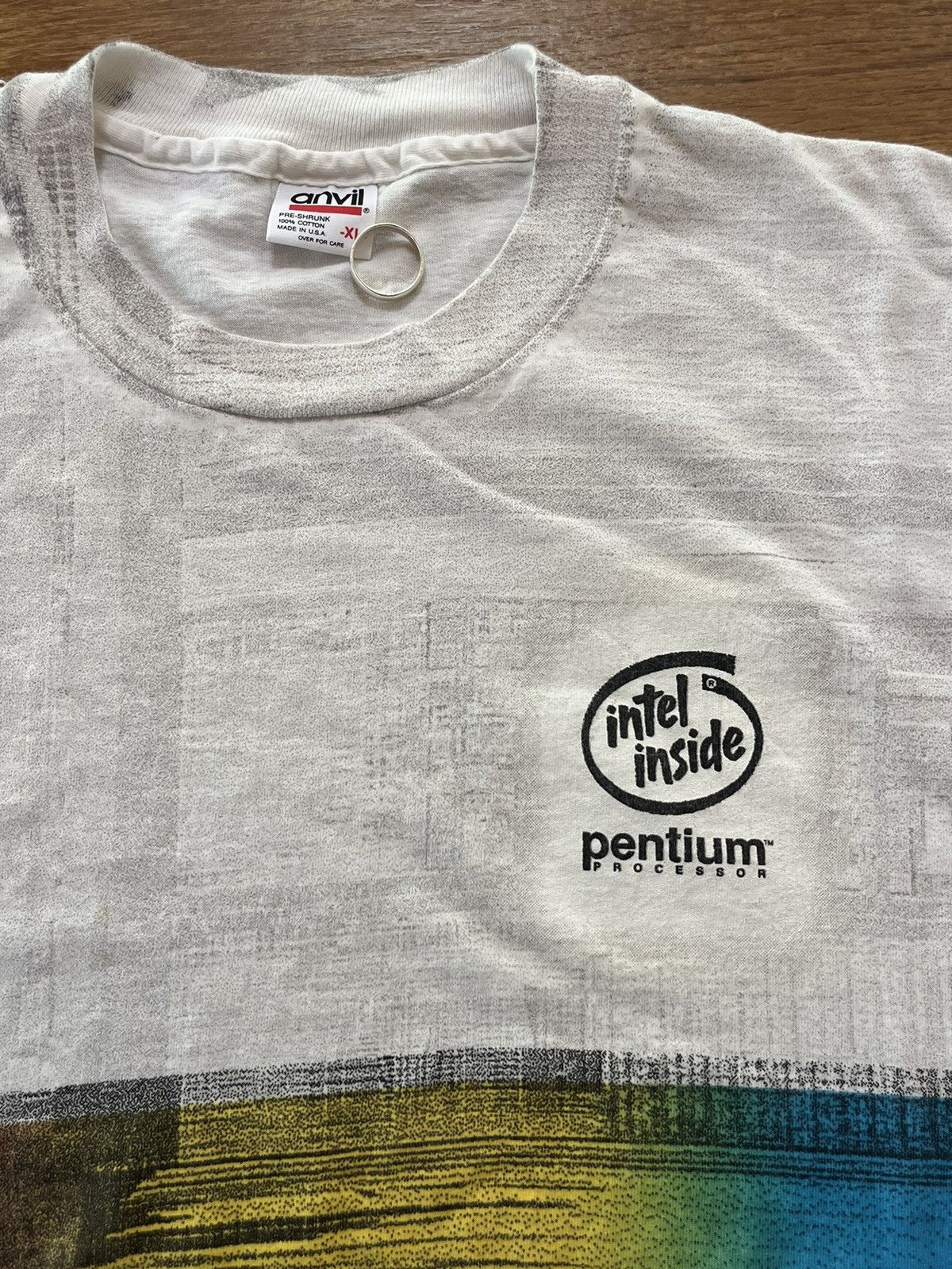 Microsoft × Vintage Vintage (AOP) intel inside pentium processor 90’s Tshirt Size US XL / EU 56 / 4 - 6 Thumbnail
