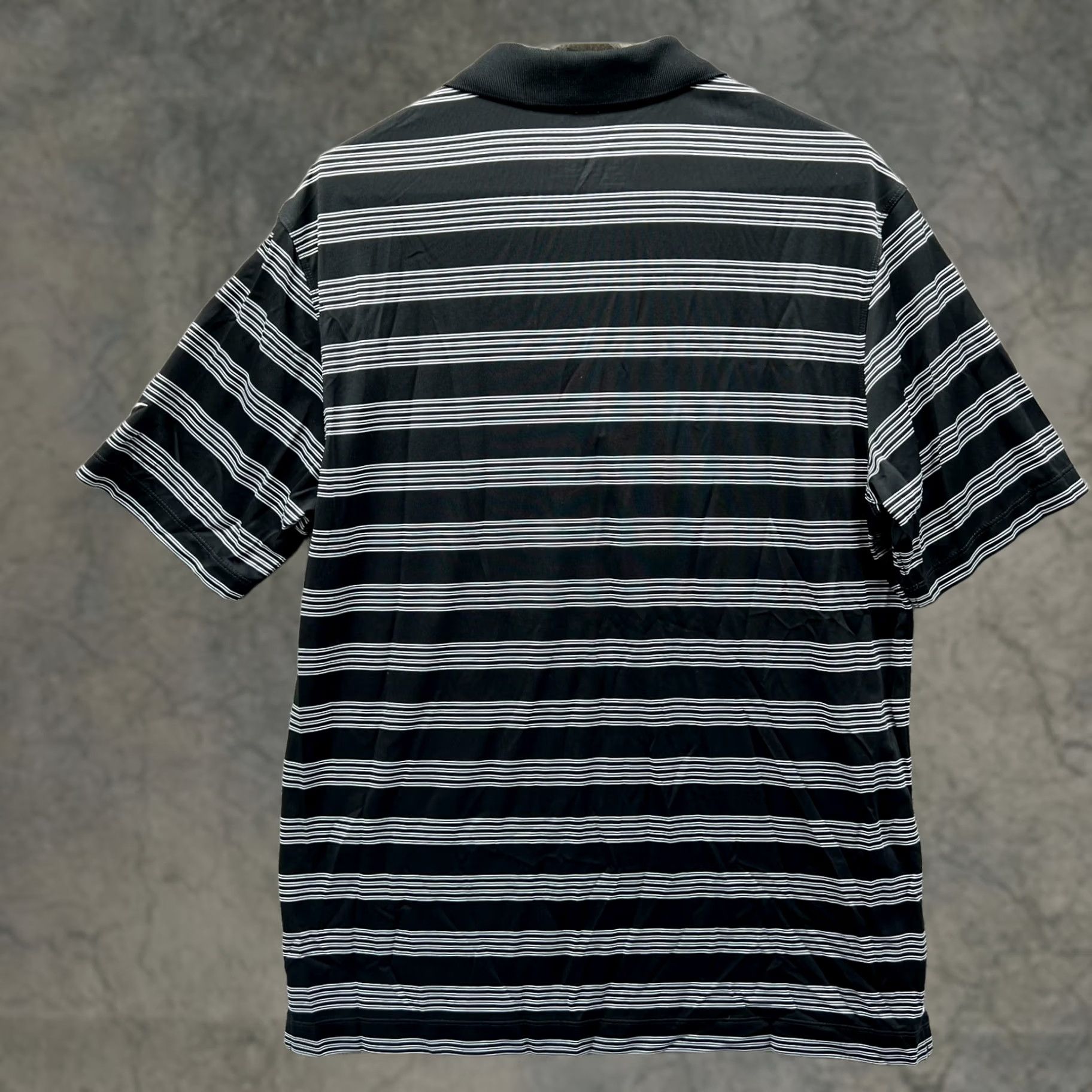 Nike Nike Polo Shirt Mens Medium Black White Striped Dri-Fit Tour Performance Golf Size US M / EU 48-50 / 2 - 1 Thumbnail