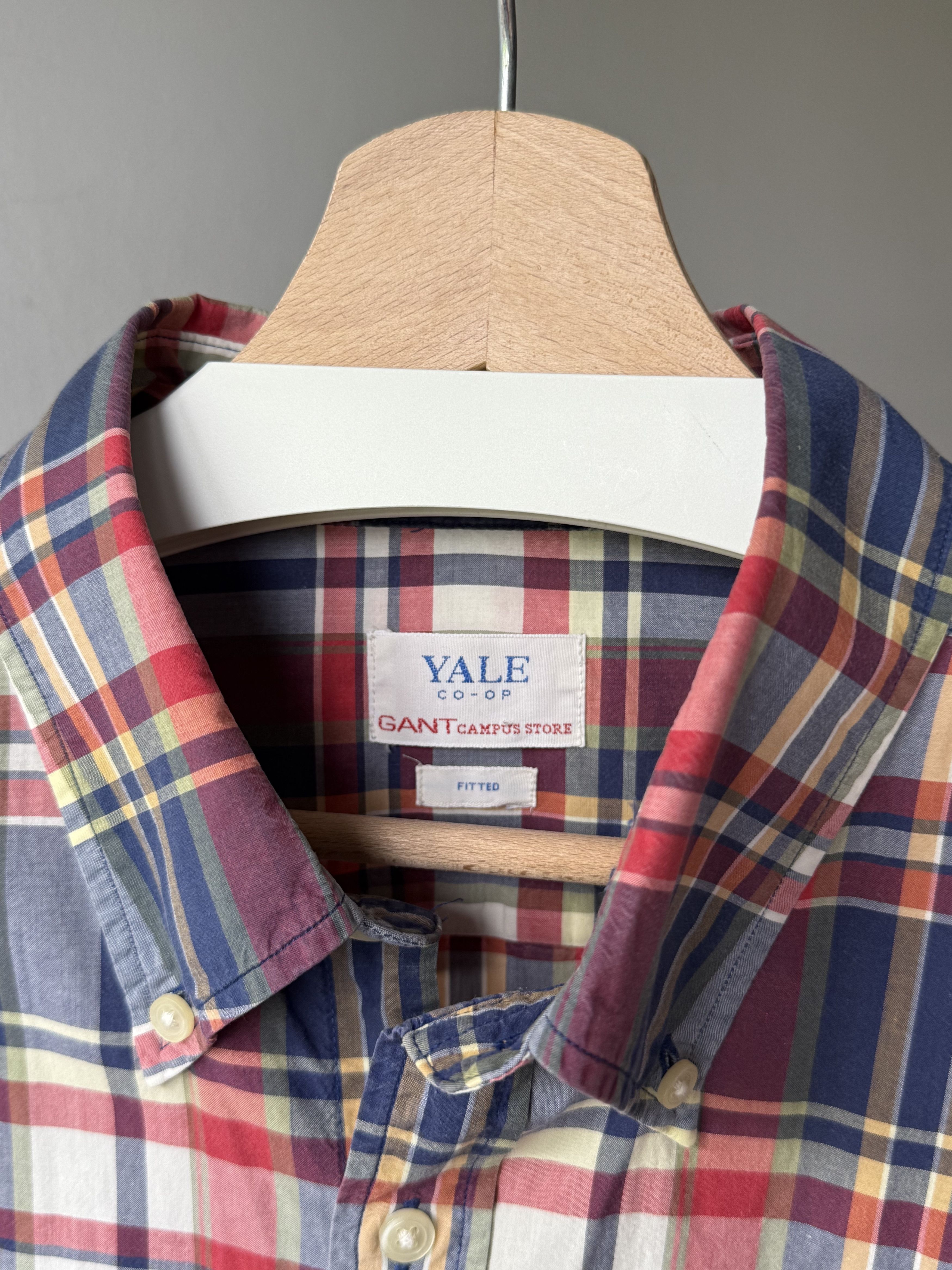 Gant × Gant Rugger Gant YALE CO-OP Archive Poplin Campus Store Plaid L/S Shirt Size US XL / EU 56 / 4 - 11 Thumbnail