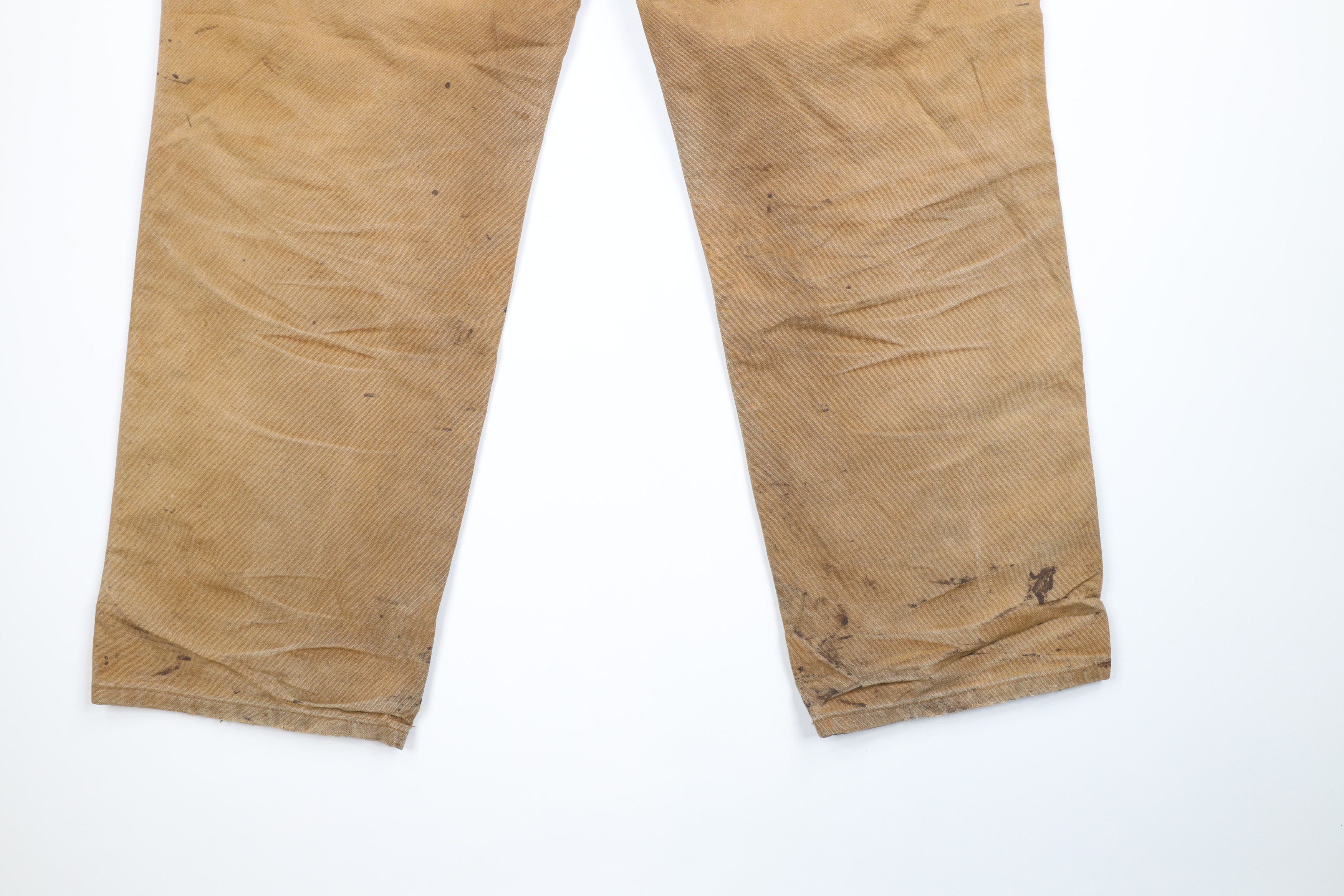 Carhartt Carhartt Thrashed Spell Out Wide Leg Canvas Pants Duck Brown Size US 36 / EU 52 - 11 Thumbnail