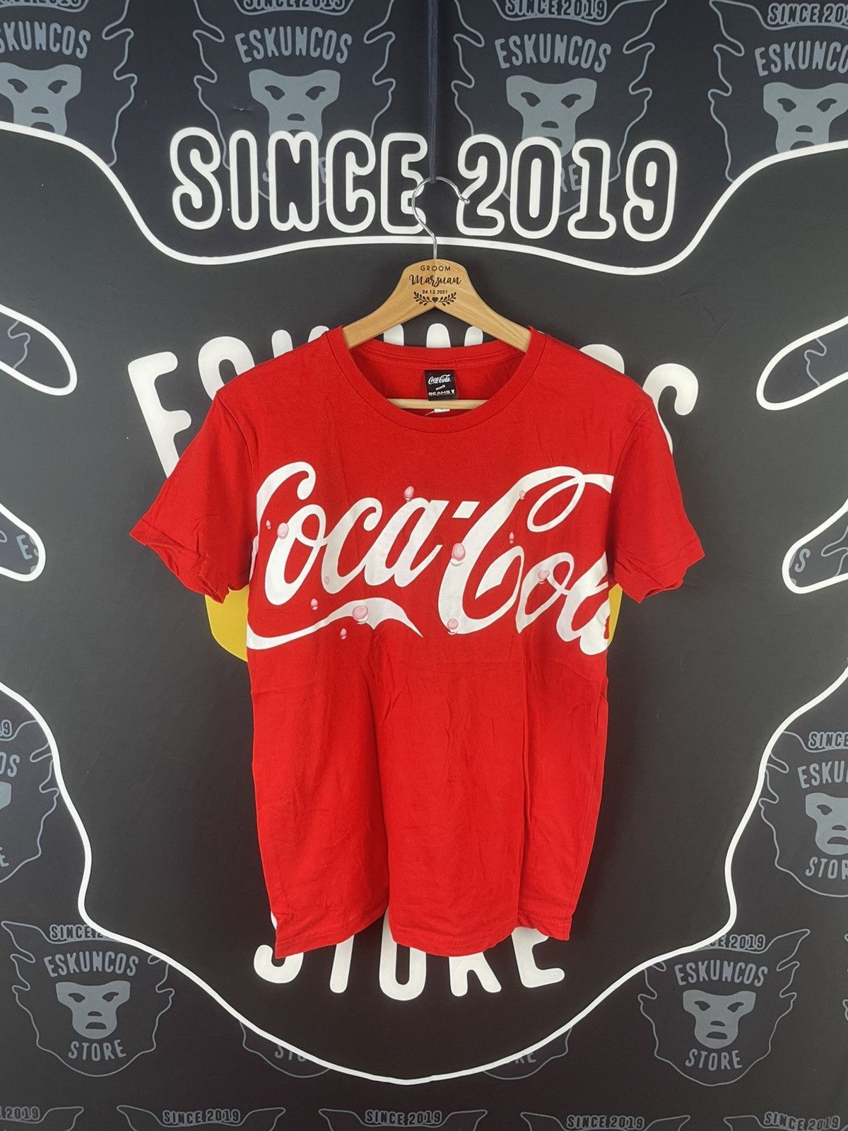 Beams Plus × Coca Cola × Japanese Brand Coca Cola Big Logo Tshirt Size US S / EU 44-46 / 1 - 2 Thumbnail