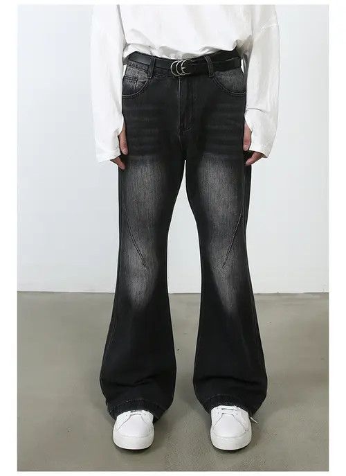 Japanese Brand × Jean American Street Retro Washed Straight Flared Jeans Size US 34 / EU 50 - 2 Thumbnail