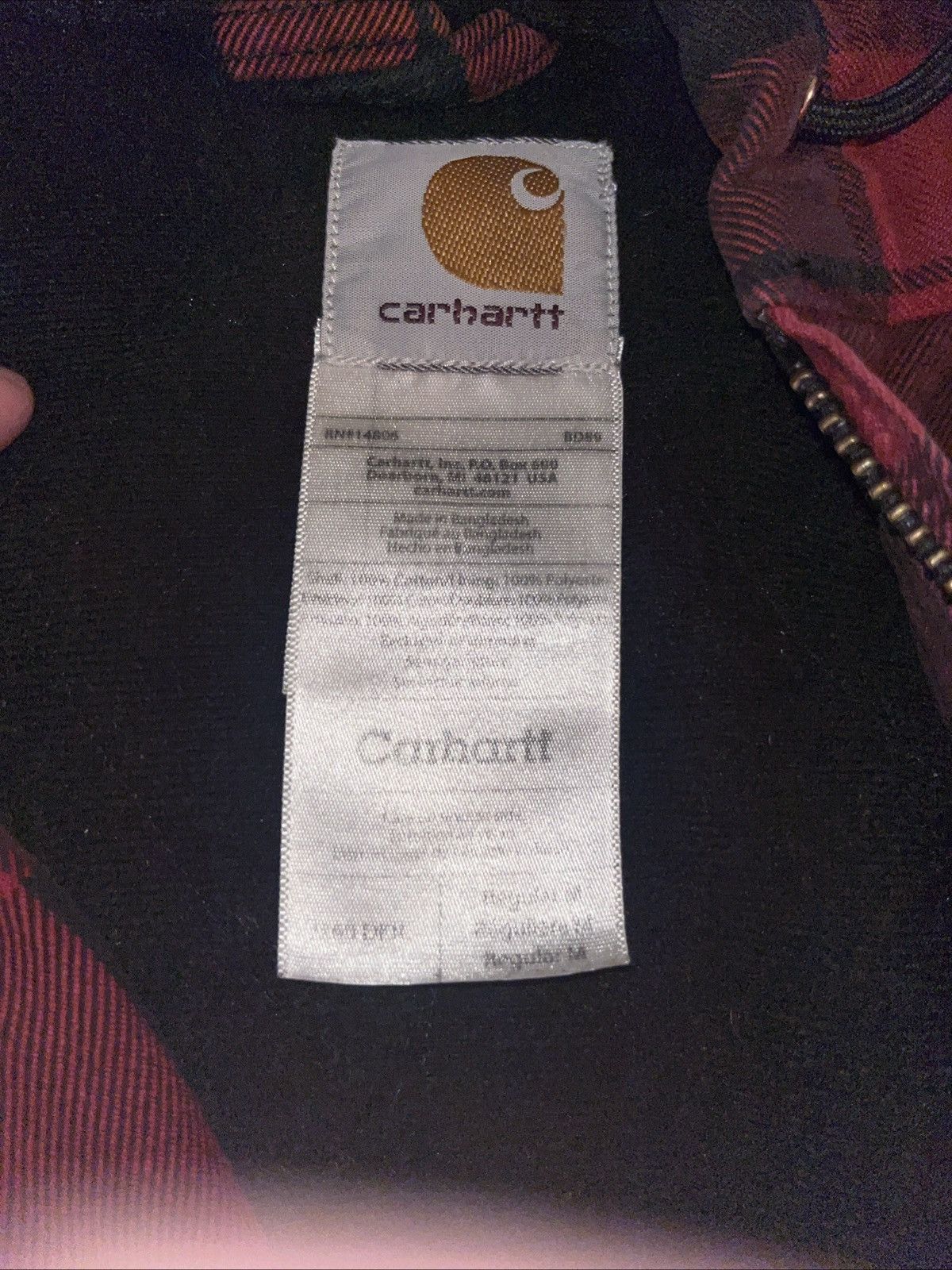 Carhartt Vintage Rare Carhartt J260 DKR Red Black Plaid Jacket Size US M / EU 48-50 / 2 - 3 Thumbnail