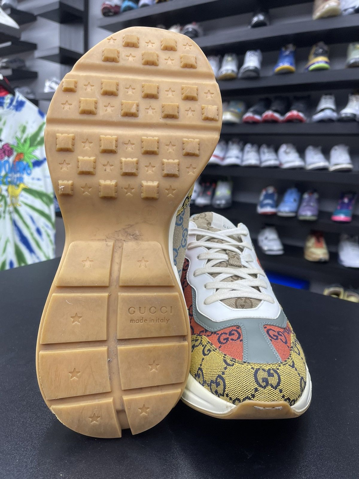 Gucci Size 11.5US/11G - Gucci GG Rhyton Sneakers Multicolor Canvas Size US 11 / EU 44 - 10 Thumbnail