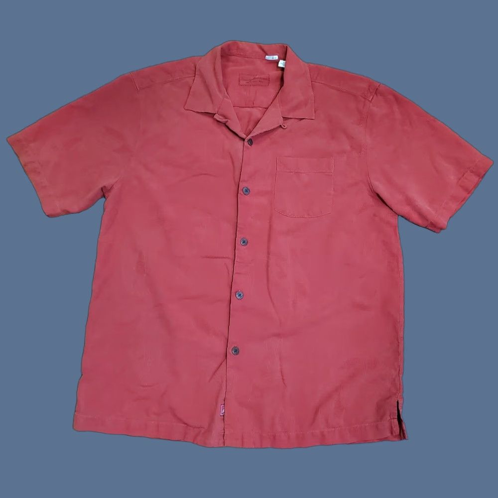 Tommy Bahama Tommy Bahama Shirt Mens Medium Red 100% Silk Jacquard Tropical Camp Button Front Short Sleeve Casual Size US M / EU 48-50 / 2 - 1 Thumbnail