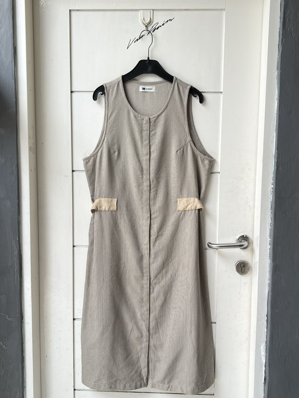 IM PRODUCT Issey Miyake Striped Sleeveless Dress