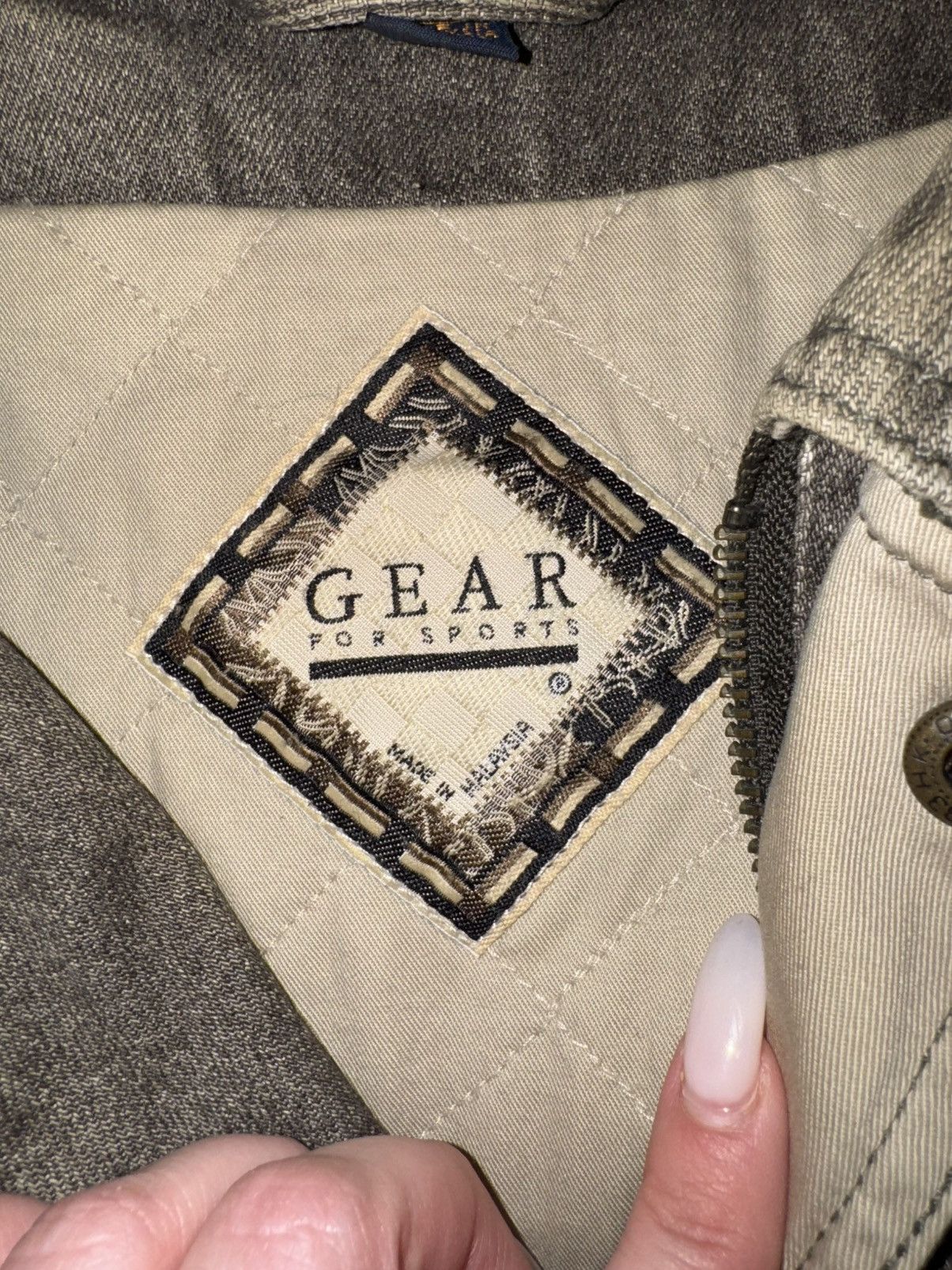 Gear for Sports VTG 90s GEAR Heavy Denim Jacket quilted interior size XL Size US XL / EU 56 / 4 - 12 Thumbnail