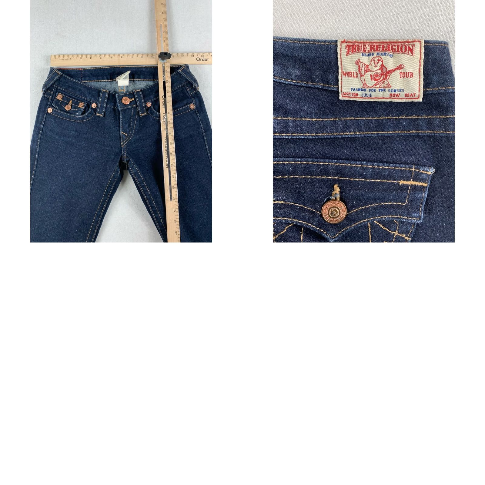 True Religion True Religion Julie Jeans Womens Size 25 Blue USA Size 42" / US 20 - 8 Thumbnail