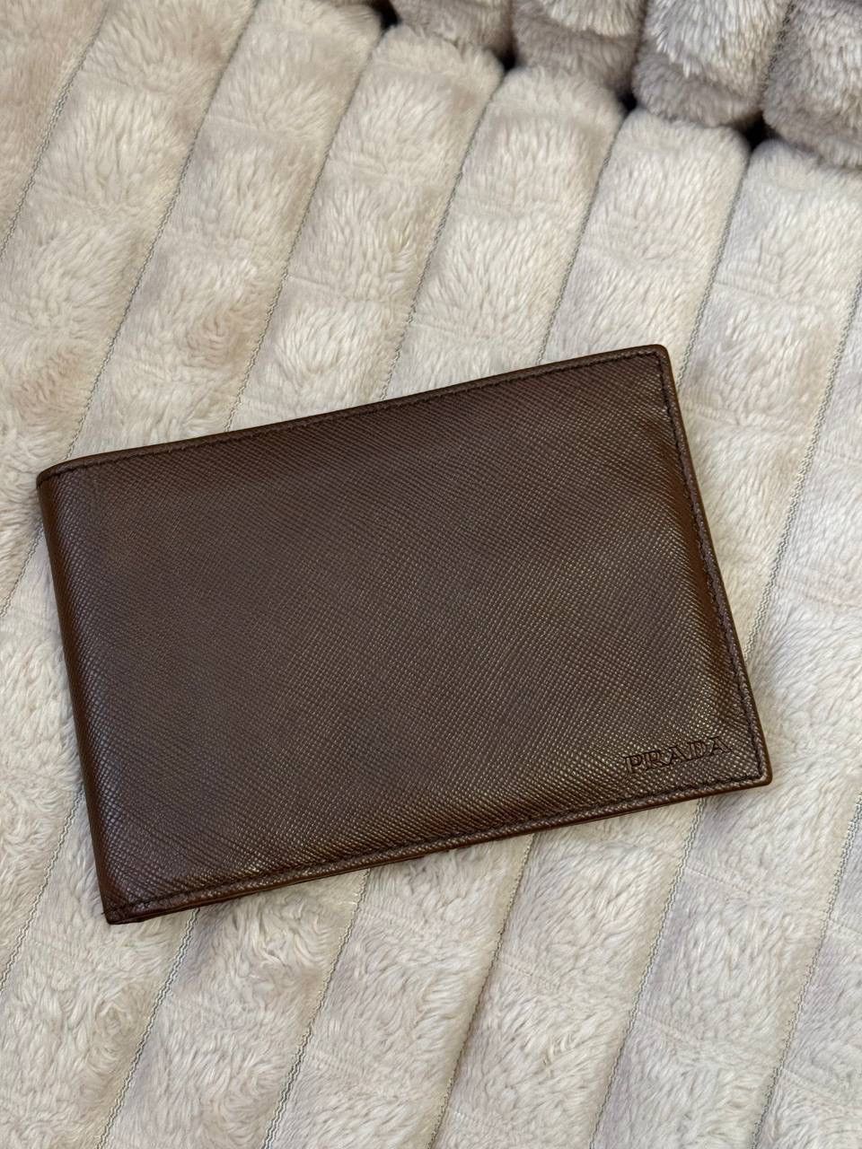 Vintage Prada Genuine Leather Brown Made In Italy Wallet