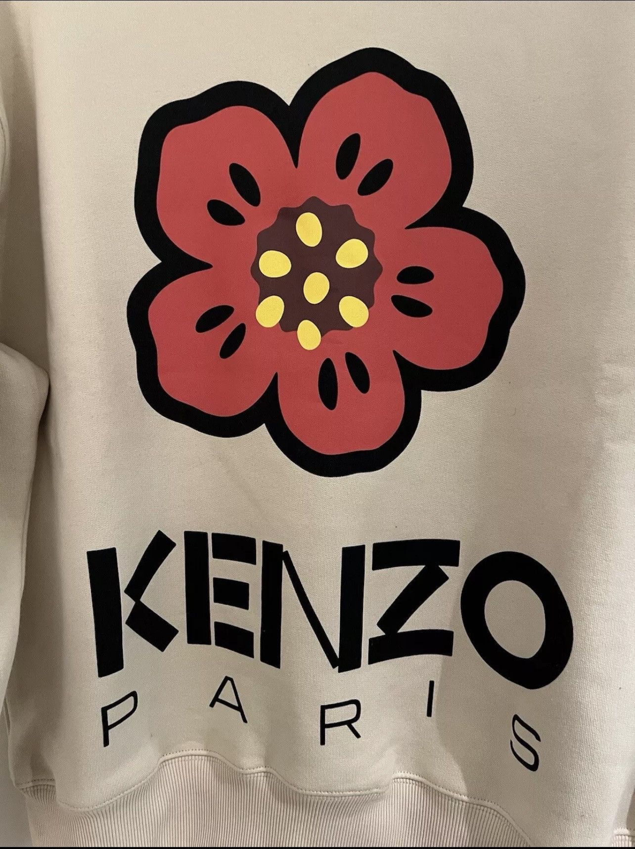 Kenzo kenzo Logo jumper Sweater LARGE beige Fleece Size US L / EU 52-54 / 3 - 6 Thumbnail