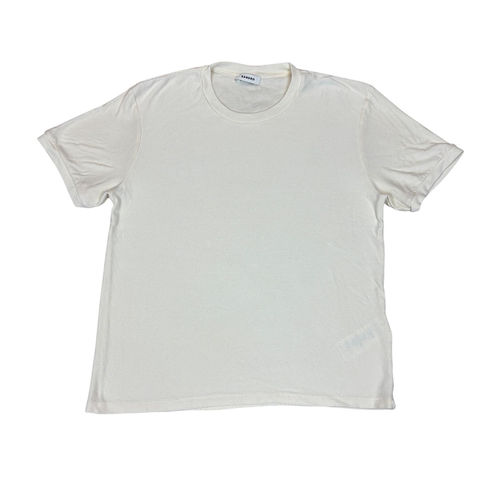 Sandro Sandro Round Mock Neck Short Sleeve T Shirt Men's Large Size US L / EU 52-54 / 3 - 1 Thumbnail