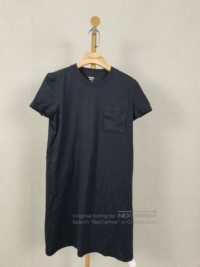 Hermes Hermes Pocket Embroidered T-Shirt Dress Size XS / US 0-2 / IT 36-38 - 1 Thumbnail